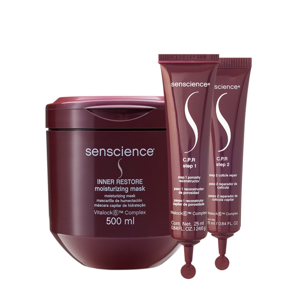 Kit Senscience Inner Restore Mascara 500g e C.P.R. Ampola (2 produtos)