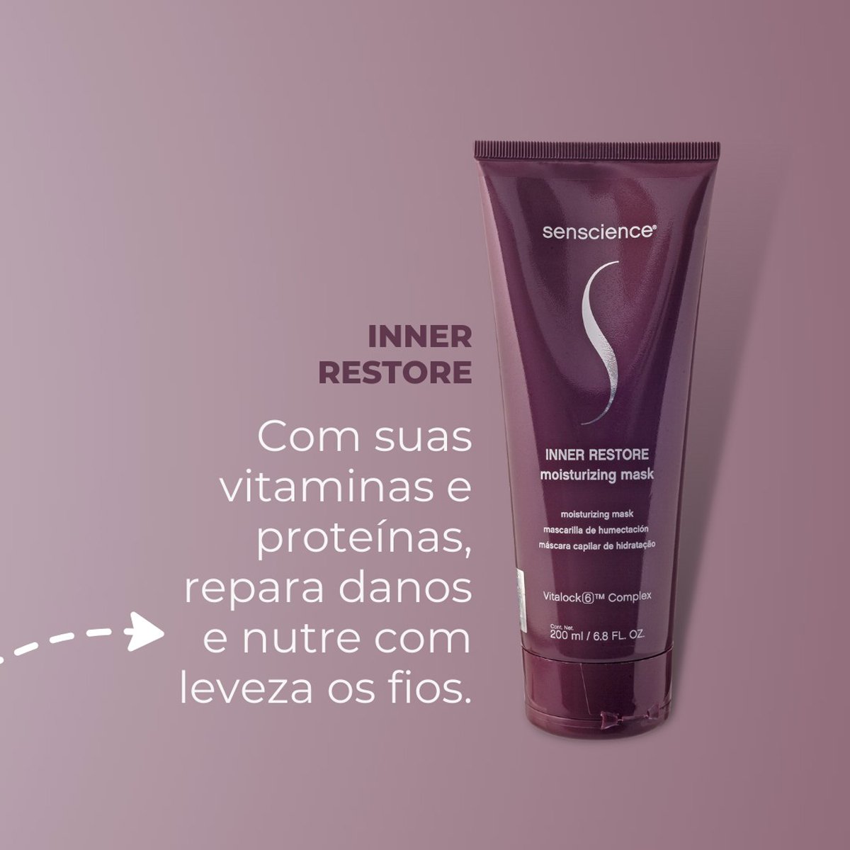 Kit Senscience Inner Restore Mascara True Hue Oleo e Detangler Leave-in (3 produtos) ÚNICO 4