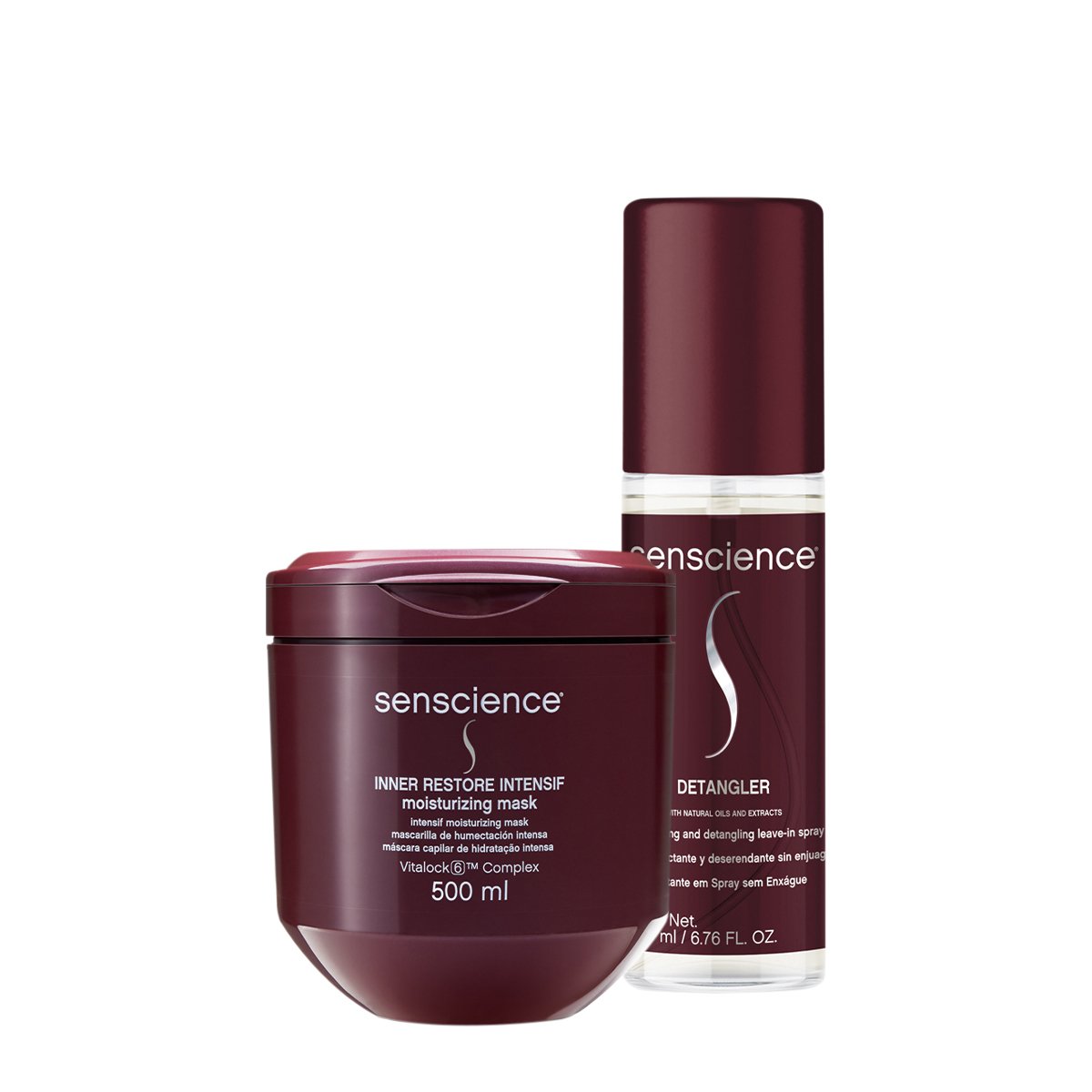 Kit Senscience Inner Restore Intensif Mascara e Detangler Leave-in (2 produtos) ÚNICO 1