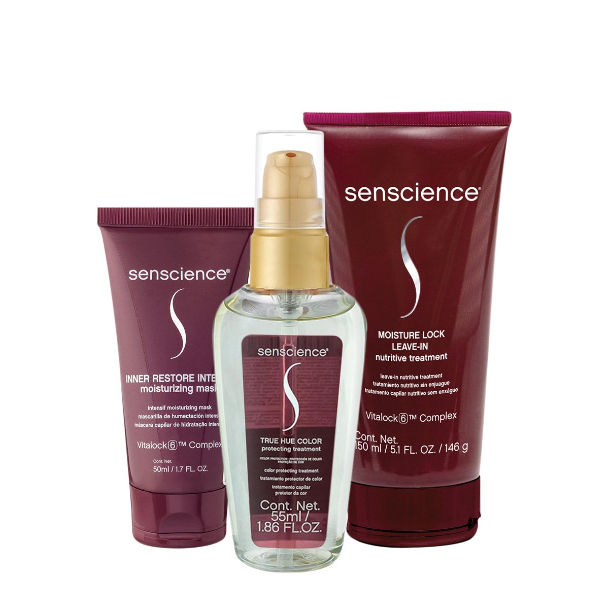 Kit Senscience Inner Restore Intensif Mascara True Hue Oleo Moisture Lock (3 produtos) ÚNICO 1