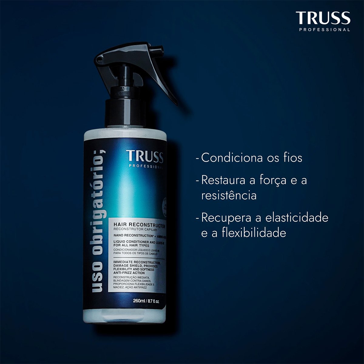 Truss Uso Obrigatorio - Tratamento Liquido Reconstrutor 260ml 260ml 2