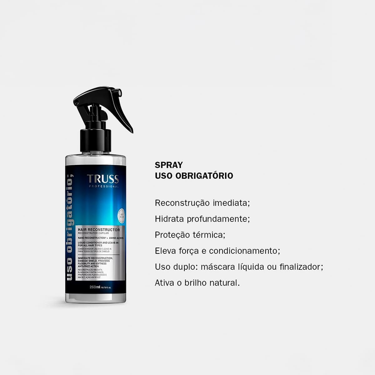 Truss Uso Obrigatorio - Tratamento Liquido Reconstrutor 260ml 260ml 4