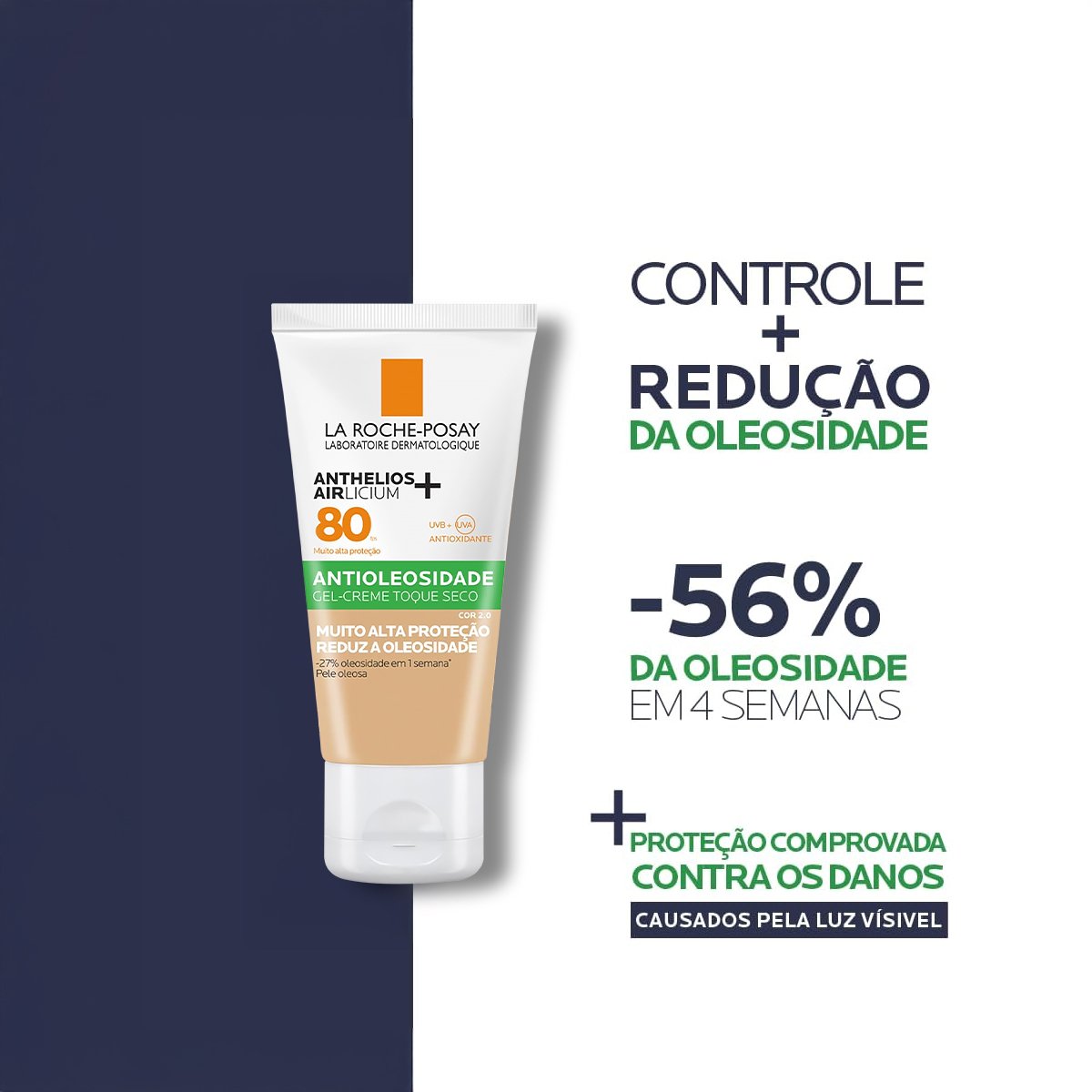 La Roche-Posay Anthelios Airlicium FPS80 Cor 2.0 - Protetor Solar com Cor 40g Cor 2.0 3