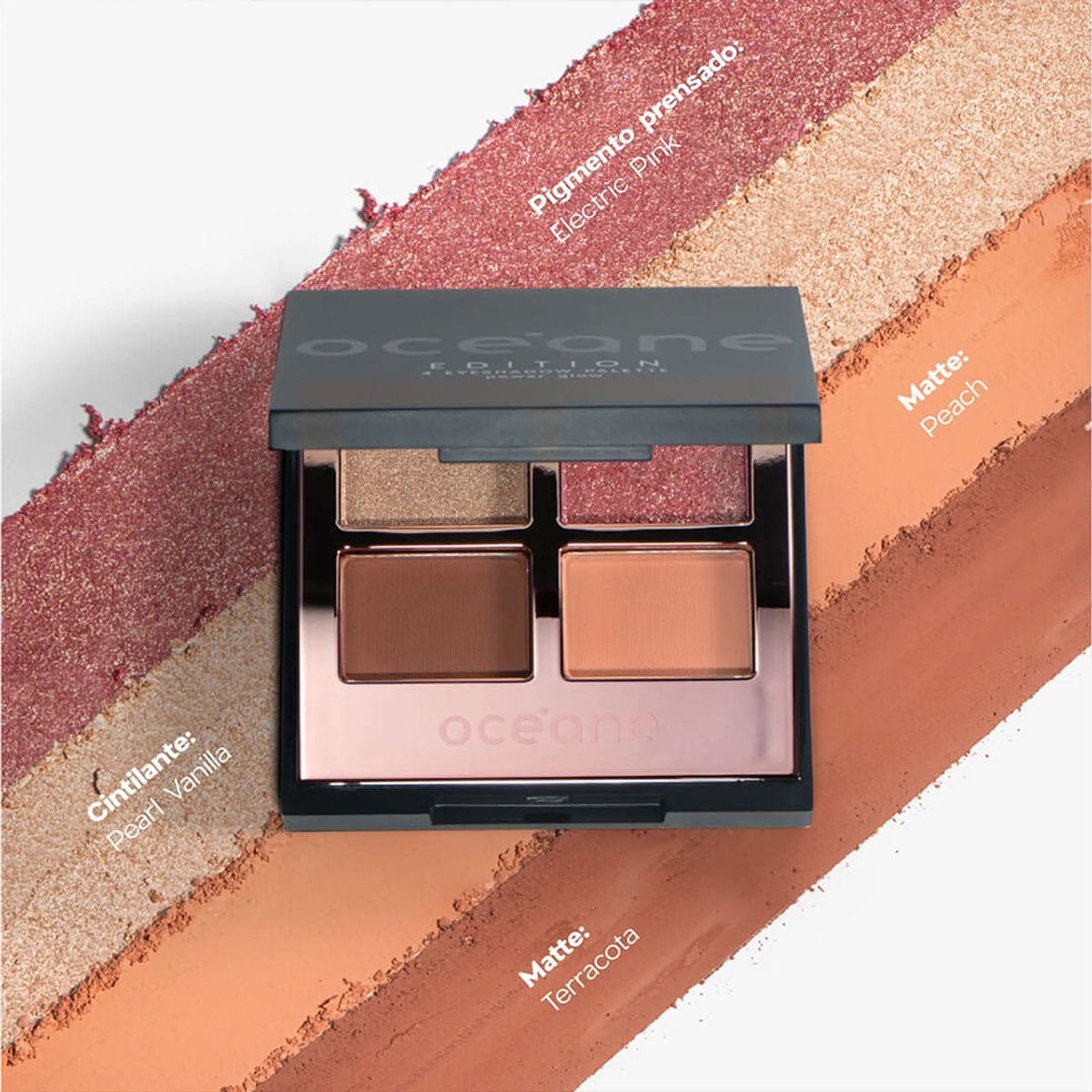 Kit Oceane Edition Paleta Eyeshadow Glow Drama Lash e Blush Stick Cloudy Pink (3 produtos) ÚNICO 2