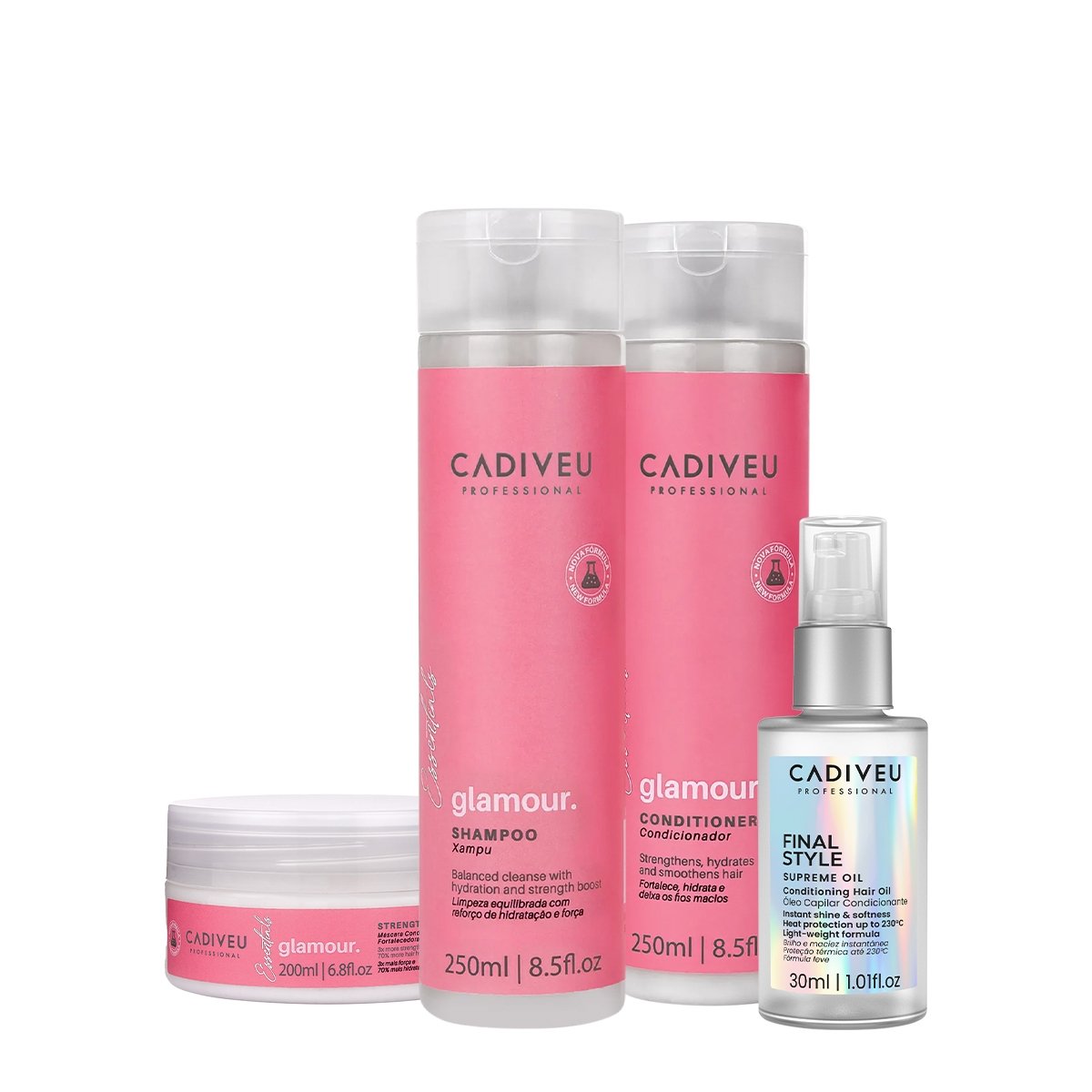 Kit Cadiveu Professional Glamour Home Care e Final Style Oil (4 produtos)