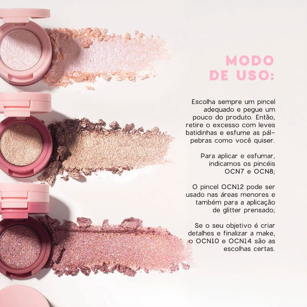 Kit Oceane 4you Sombra Rose Sparkle Lip Balm Clear e Flush Bright Cherry (3 produtos) Multicores 2