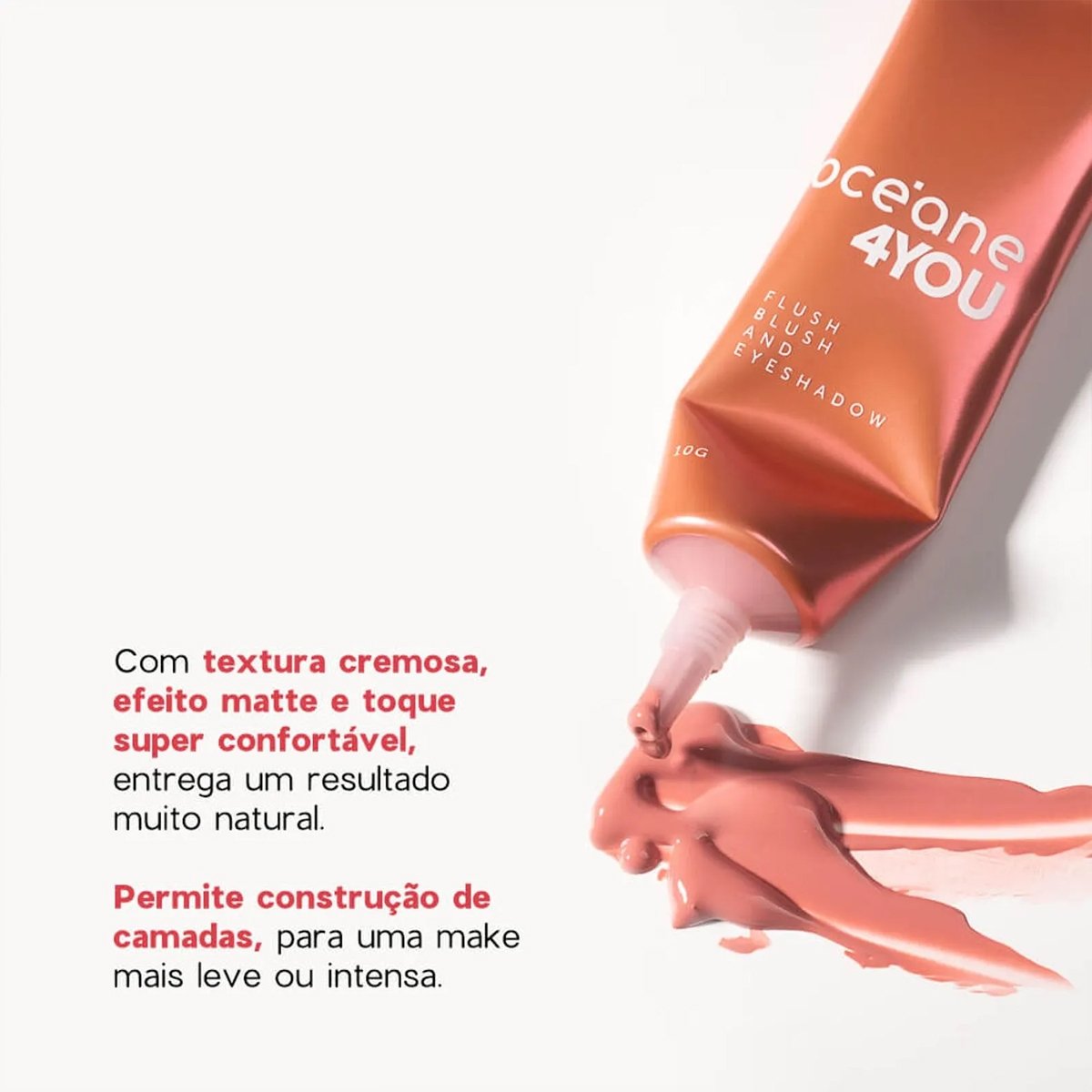 Kit Oceane 4you Sombra Rose Sparkle Lip Balm Clear e Flush Bright Cherry (3 produtos) Multicores 4