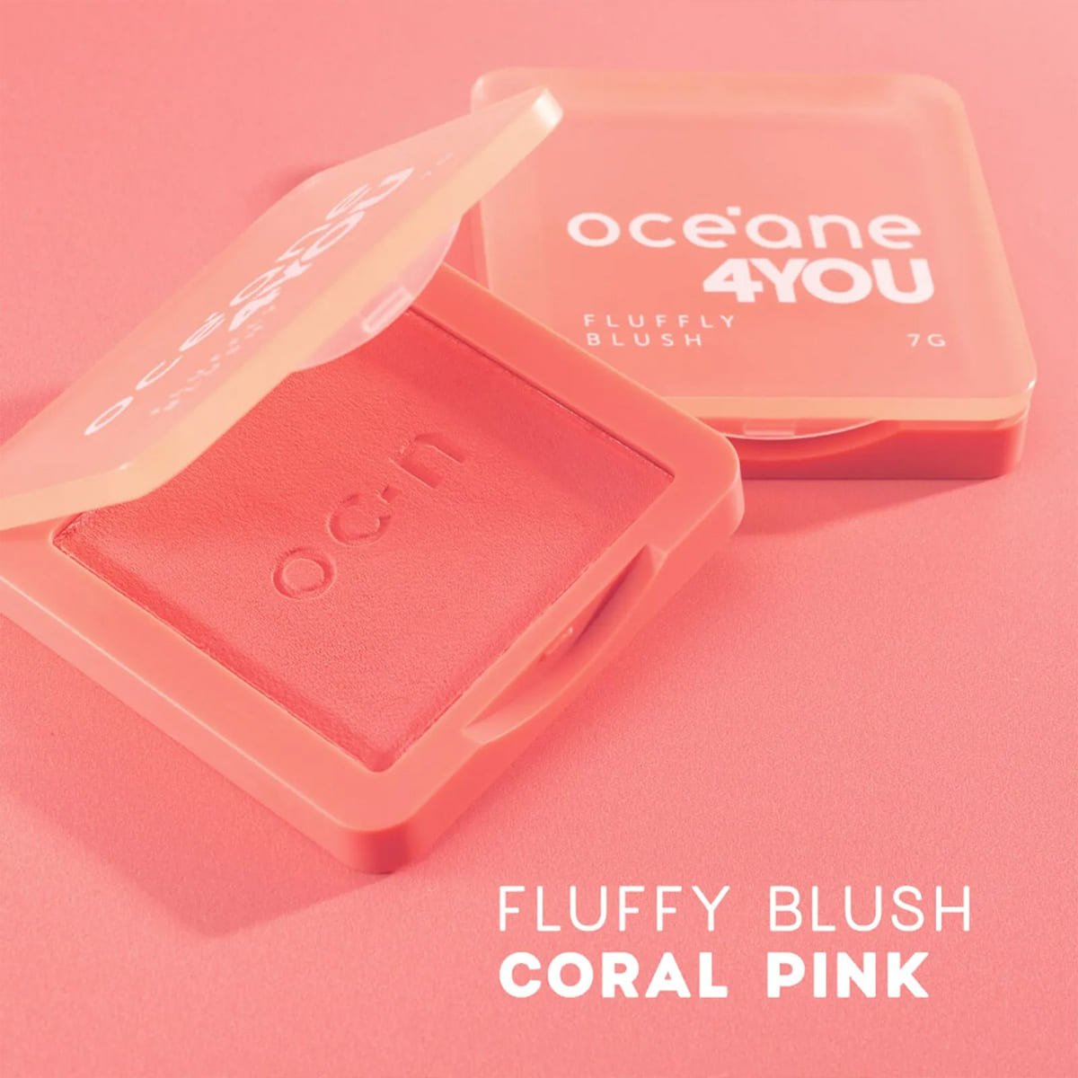 Kit Oceane 4you Blush Cremoso Coral Pink Iluminador em Po Champagne (2 produtos) Multicores 3