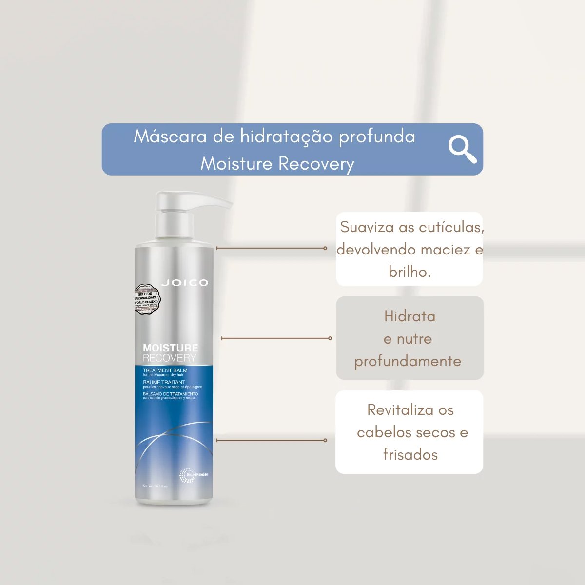 Kit Joico Moisture Recovery Smart Release Shampoo Mascara 500 (2 produtos) ÚNICO 3