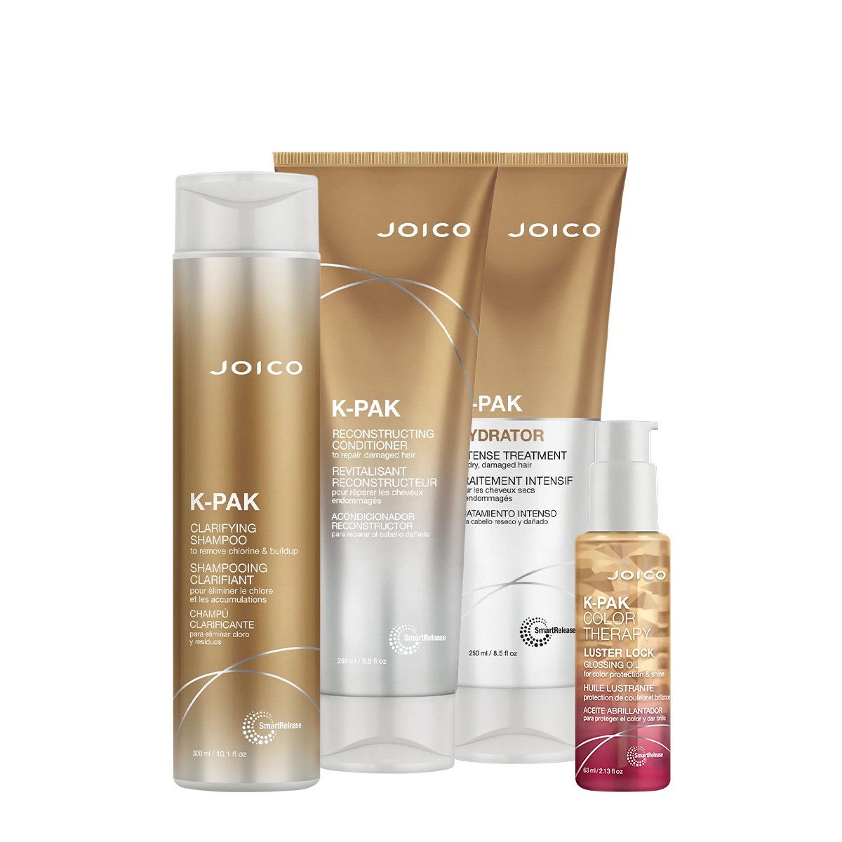 Kit Joico K-PAK Reconstrutor Hydrator Luster Home Care Oil (4 produtos) ÚNICO 1