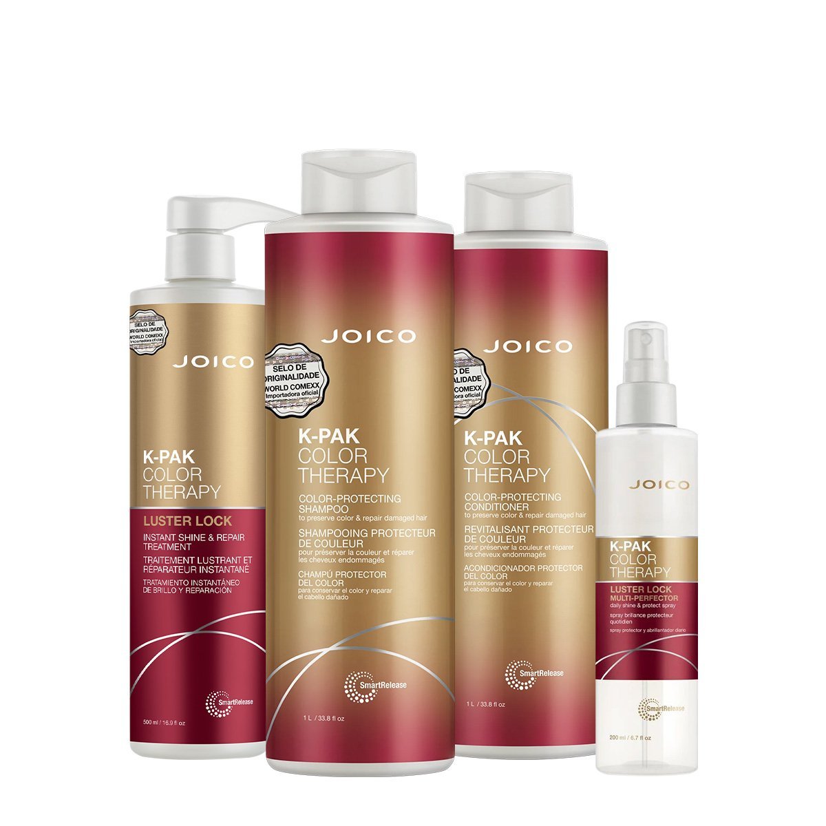 Kit K-PAK Color Therapy Smart Luster Lock Salon Total Leave-in (4 produtos) ÚNICO 2
