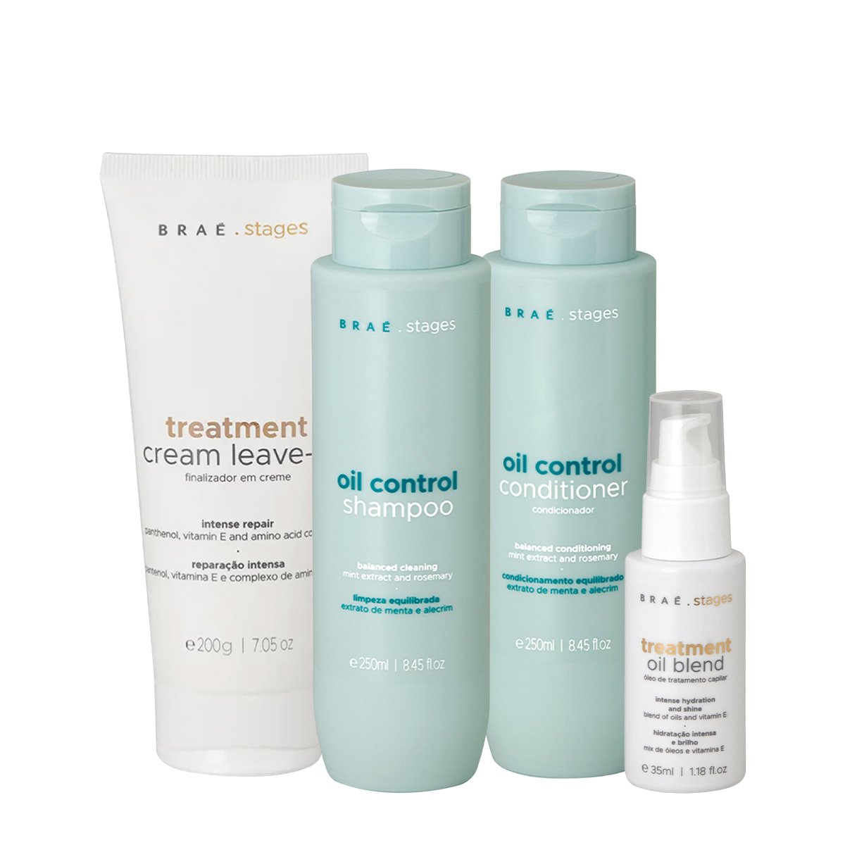 Kit Brae Stages Oil Control Duo Leave-in Oil (4 produtos)