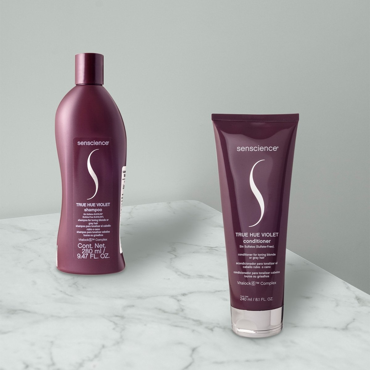 Senscience True Hue Violet Shampoo Mascara Moisturizing e Oleo (3 produtos) ÚNICO 2