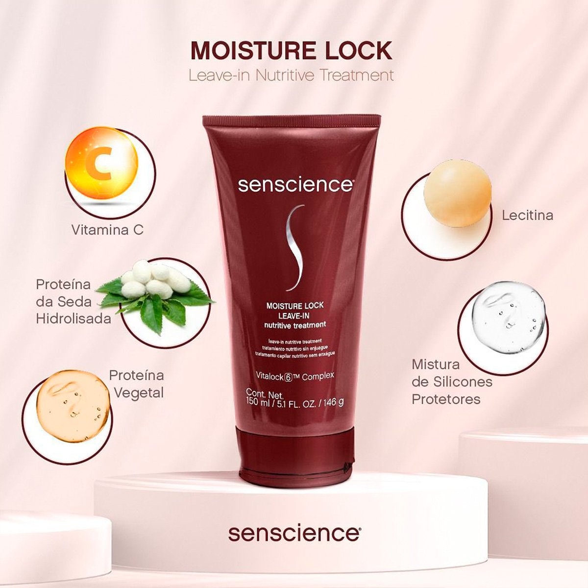 Kit Senscience True Hue Violet Shampoo Condicionador L Mascara Leave-in (4 produtos) ÚNICO 5