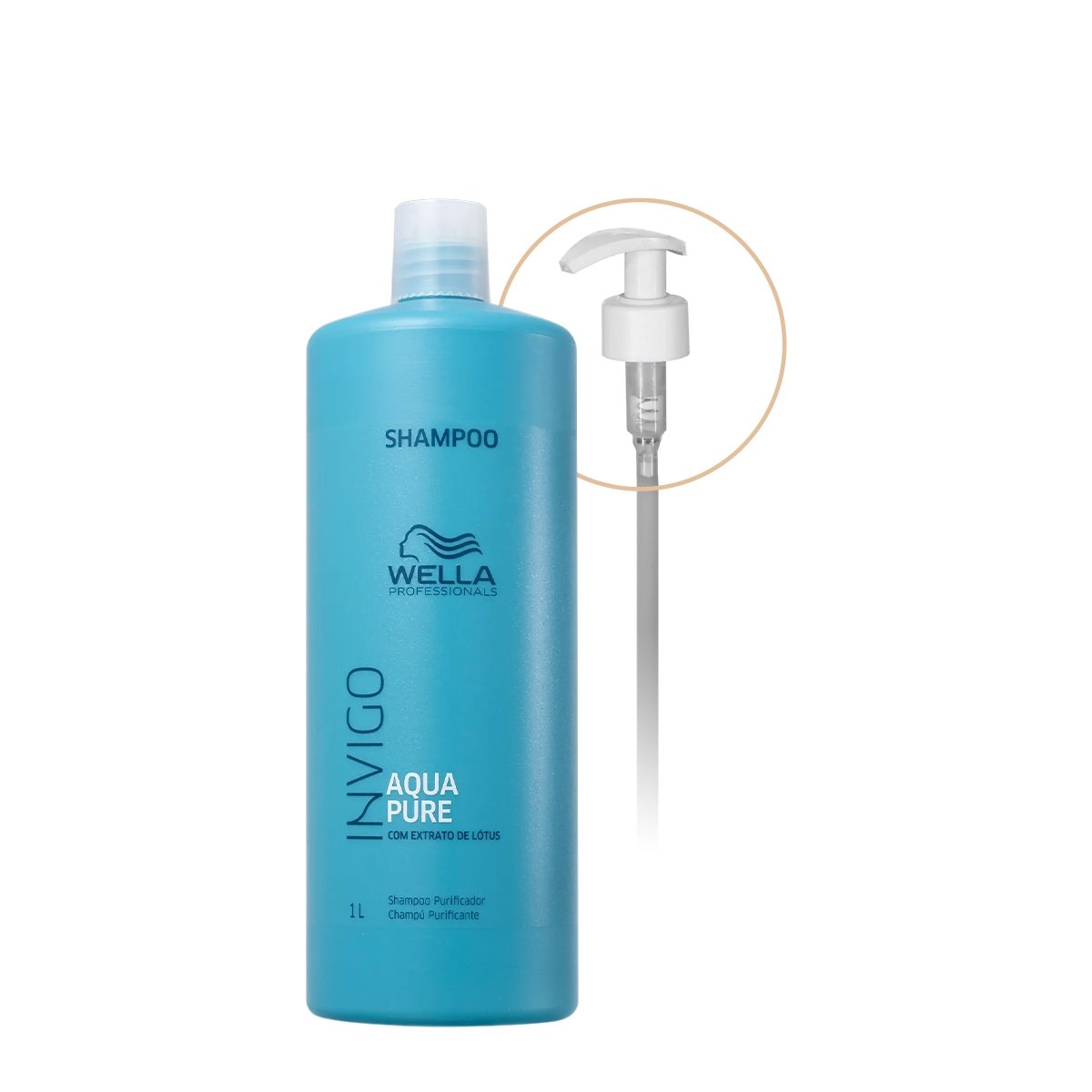 Kit Wella Professionals Balance Acqua Pure Invigo Shampoo Valvula Pump (2 produtos)