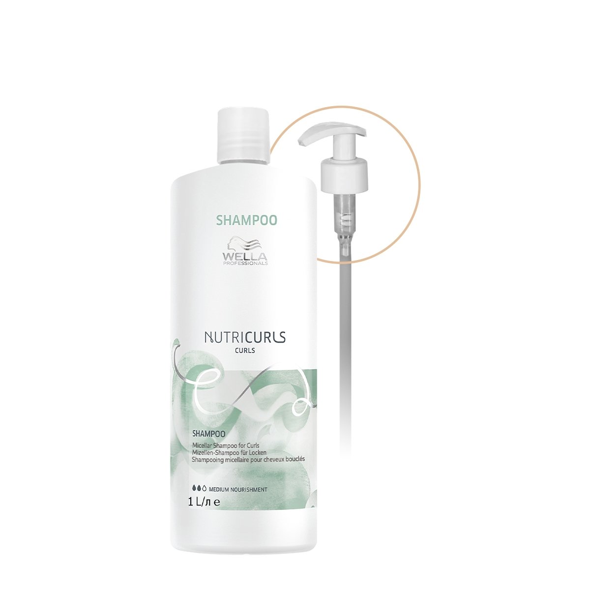 Kit Wella Professionals Nutricurls Micelar Shampoo Valvula Pump (2 produtos) ÚNICO 1