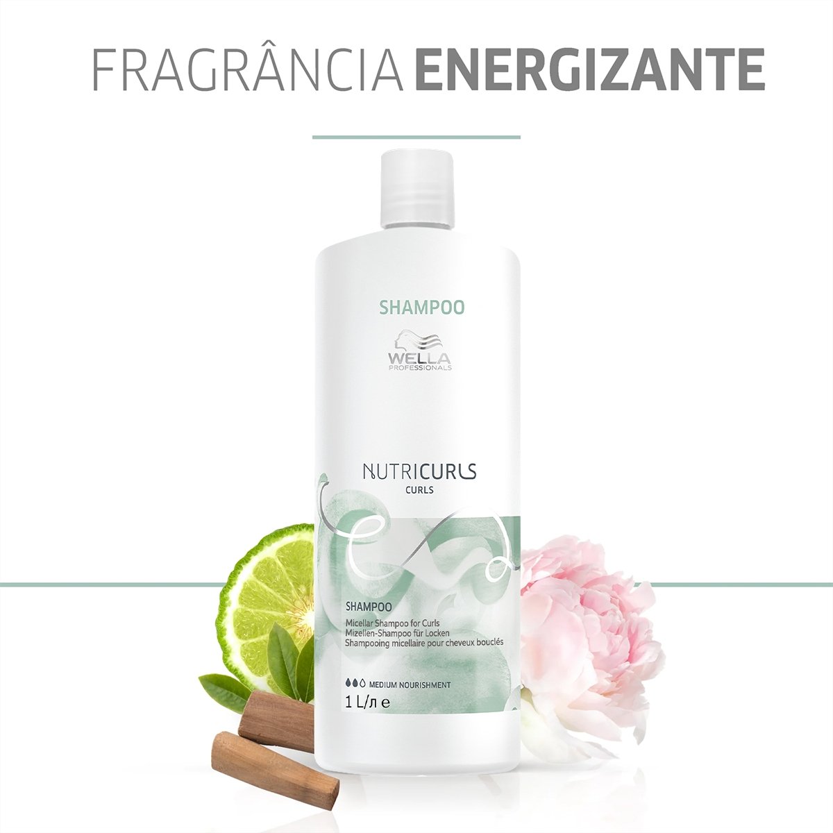 Kit Wella Professionals Nutricurls Micelar Shampoo Valvula Pump (2 produtos) ÚNICO 3