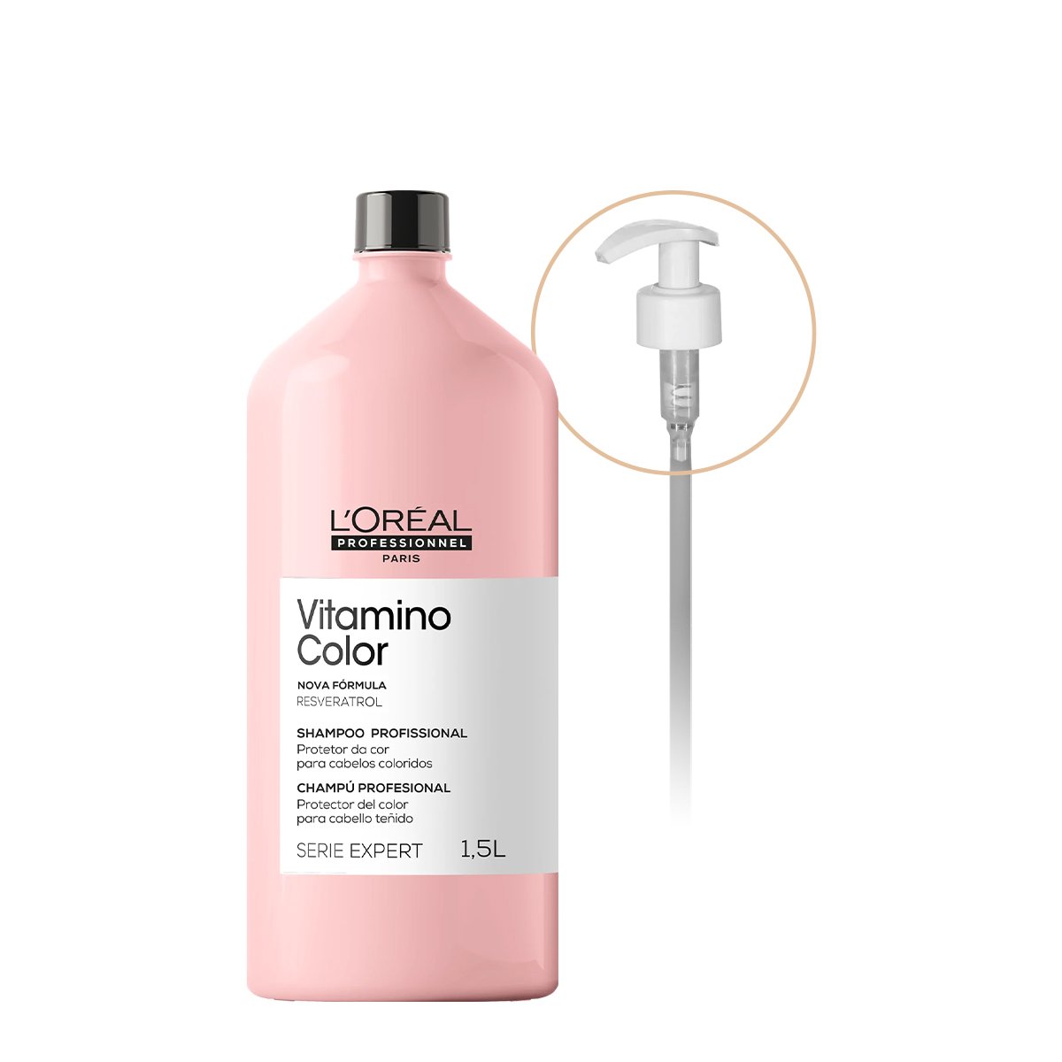 Kit LOreal Professionnel Vitamino Color Shampoo Valvula Pump (2 produtos) ÚNICO 1