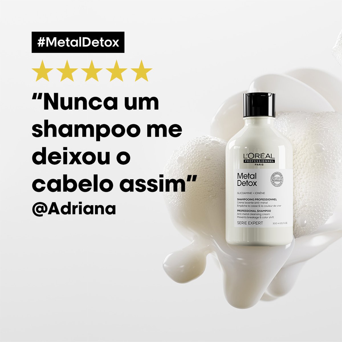 Kit LOreal Professionnel Metal Detox Shampoo Valvula Pump (2 produtos) ÚNICO 3