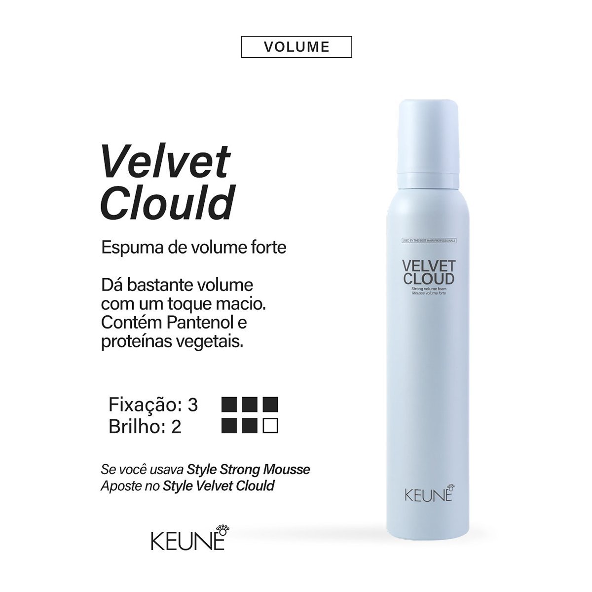 Keune Style Velvet Cloud - Mousse Volumador 200ml 200ml 2