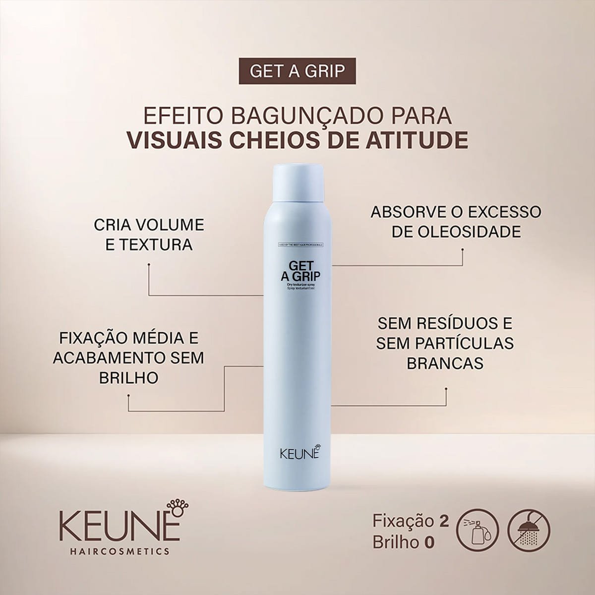 Keune Style Get a Grip - Spray Texturizador Seco 200ml 200ml 3