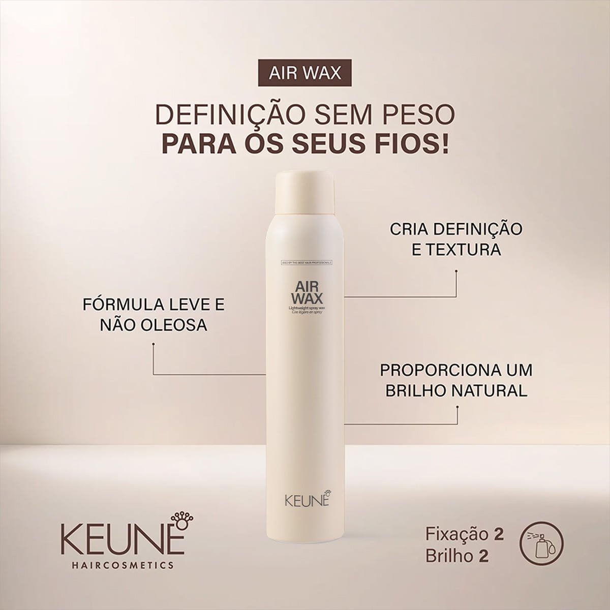 Keune Style Air Wax - Cera Modeladora em Spray 200ml 200ml 3