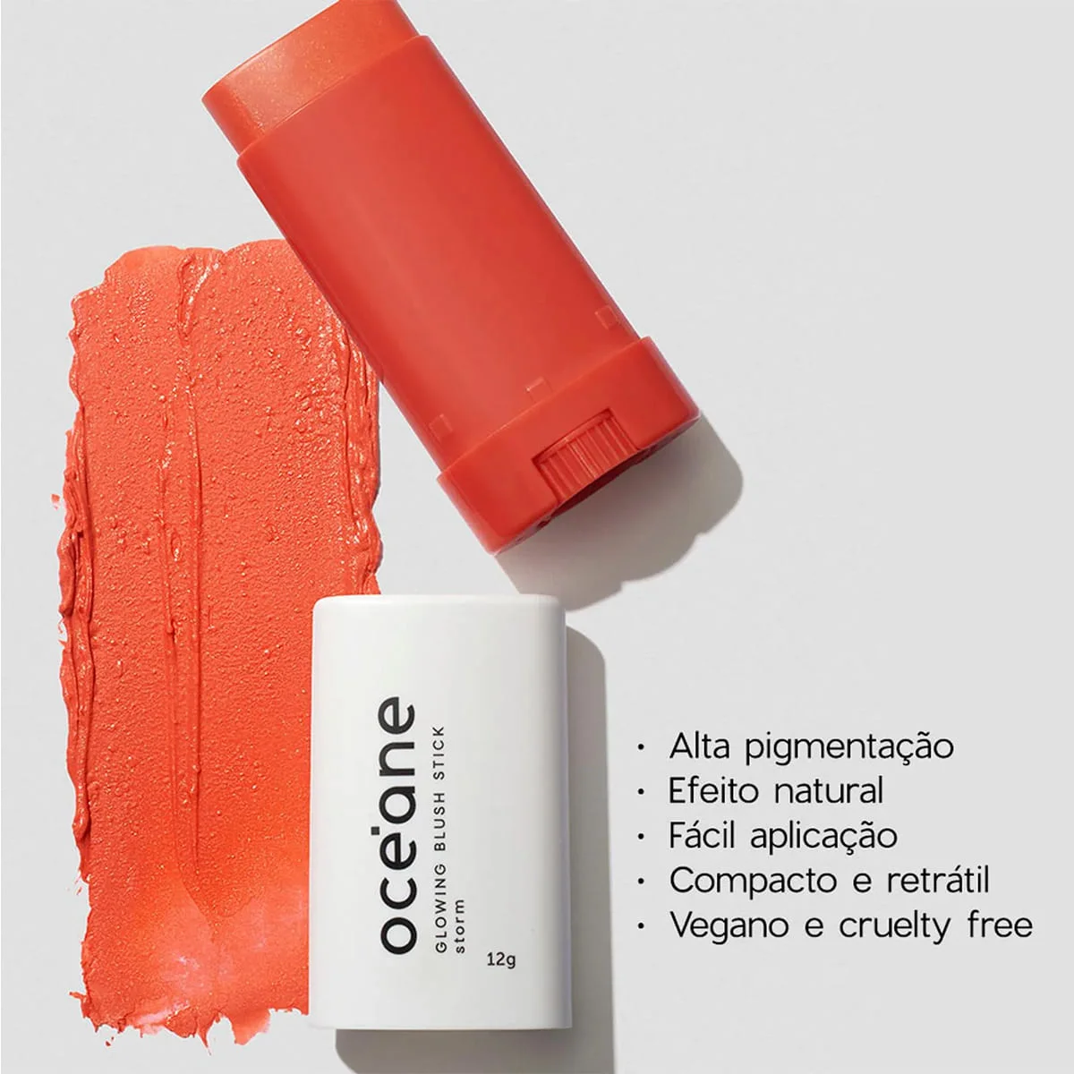 Oceane Limited Glowing Stick Storm Laranja - Blush em Bastao 12g 12g 2