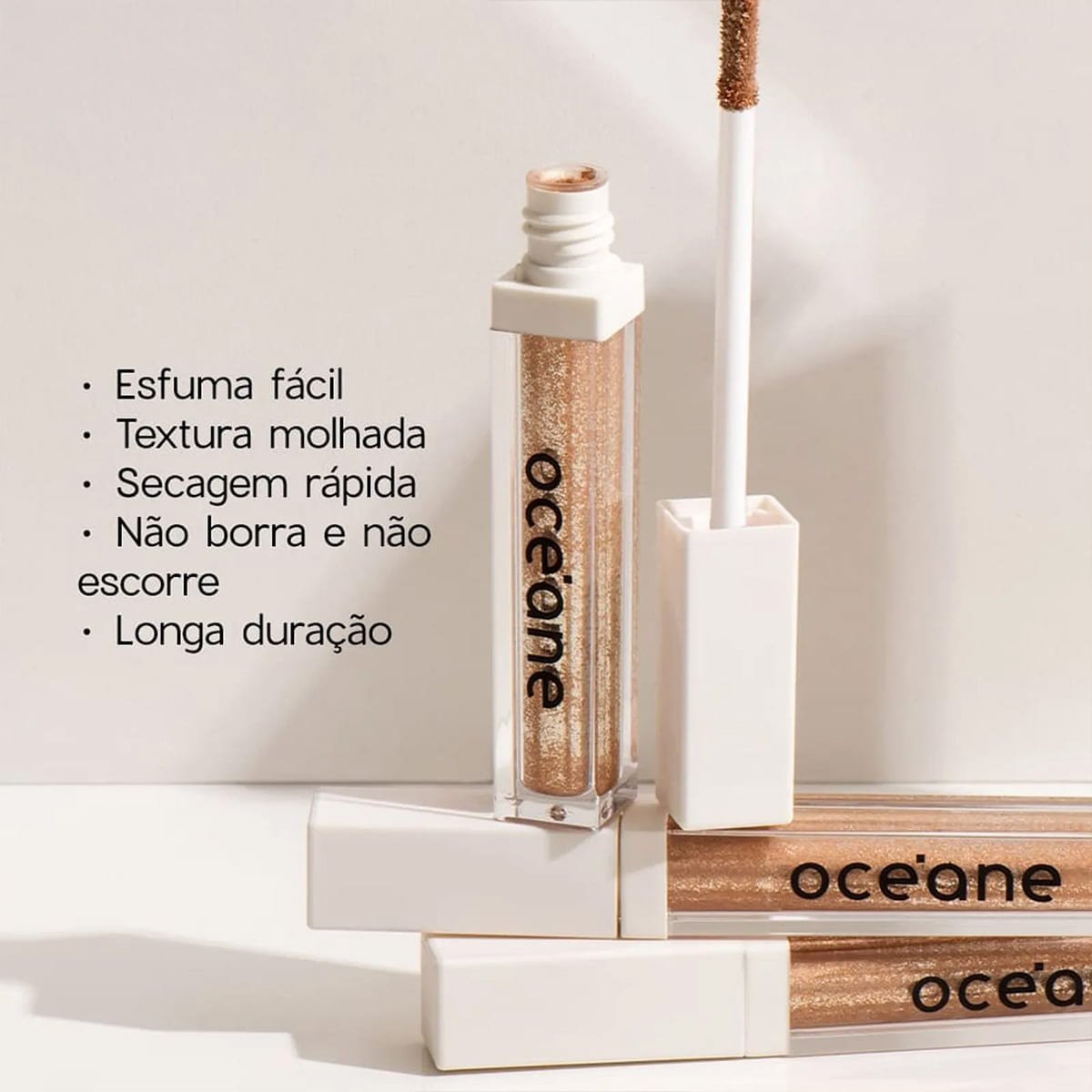 Oceane Limited Shine and Glow Soft Peach - Sombra Liquida 4,2g 4,2g 4