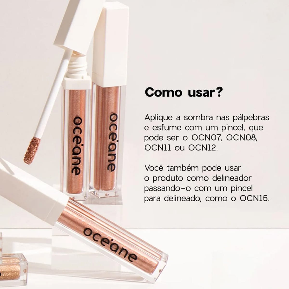 Oceane Limited Shine and Glow Soft Peach - Sombra Liquida 4,2g 4,2g 5