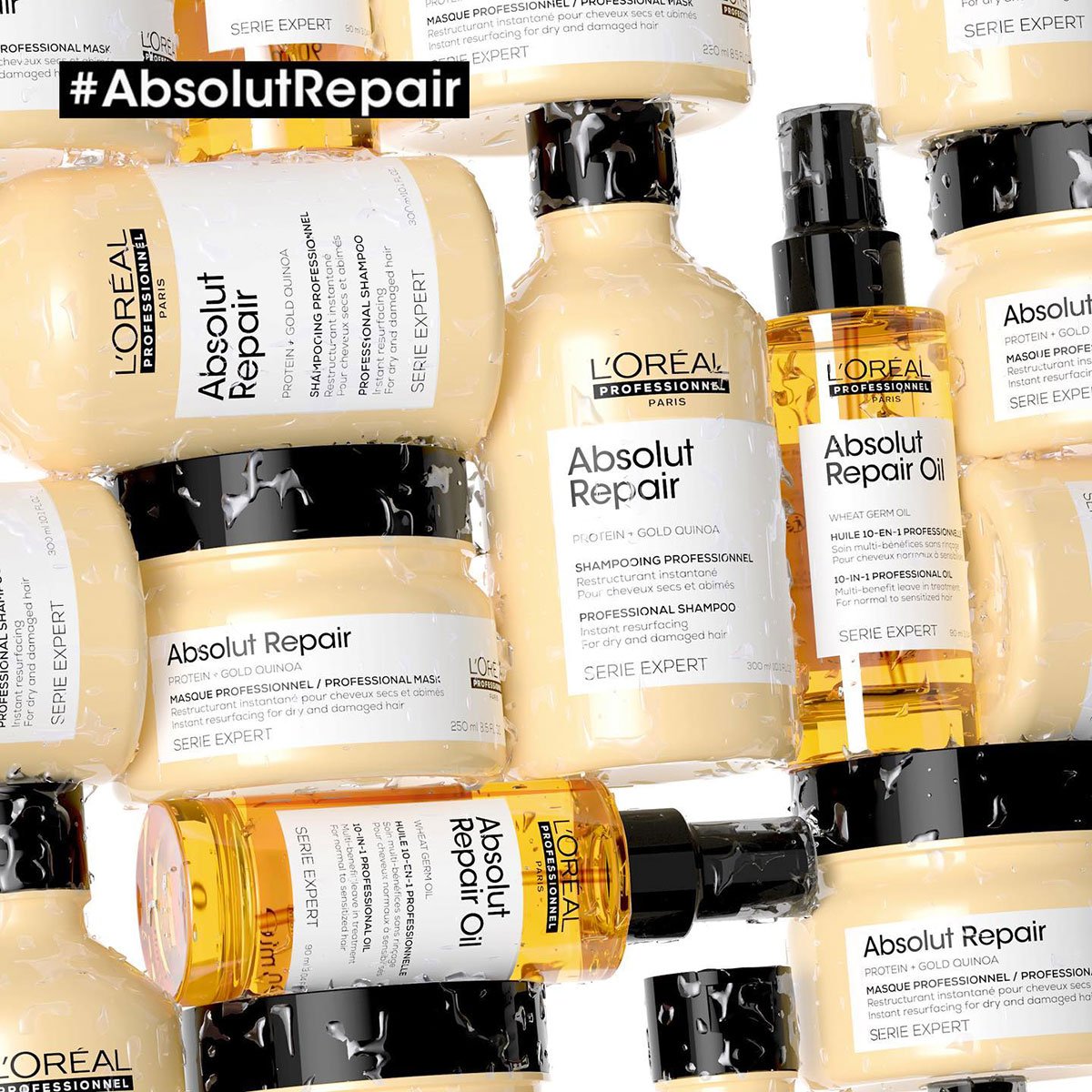 Kit LOreal Professionnel Absolut Repair Gold Shampoo Oil (2 produtos) ÚNICO 4