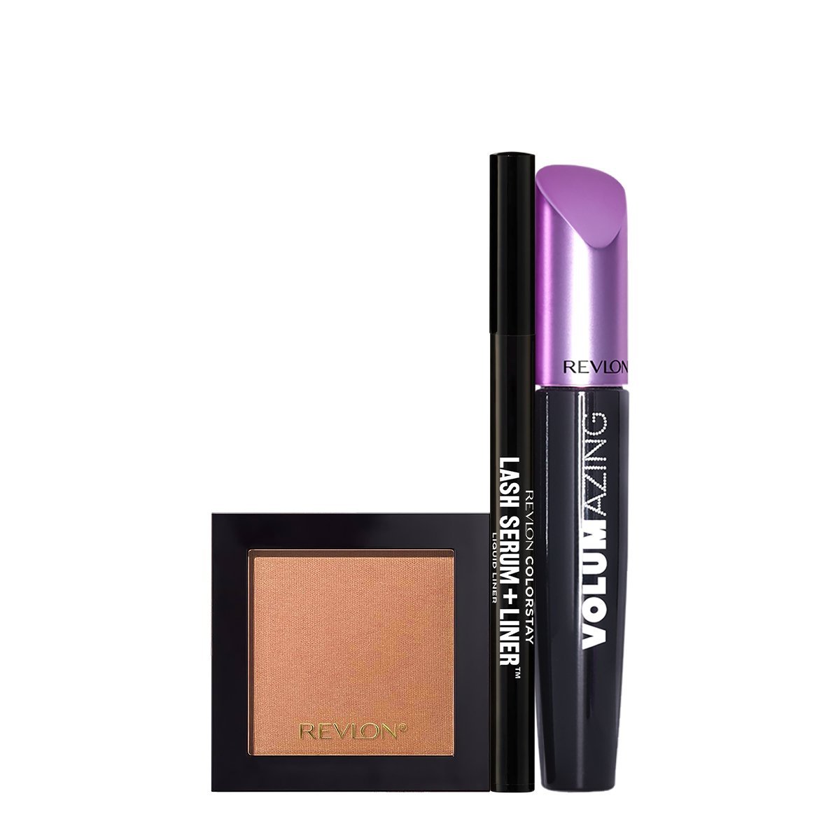 Kit Revlon Colorstay MakeUp Serum Delineador Mascara Blush (3 produtos)