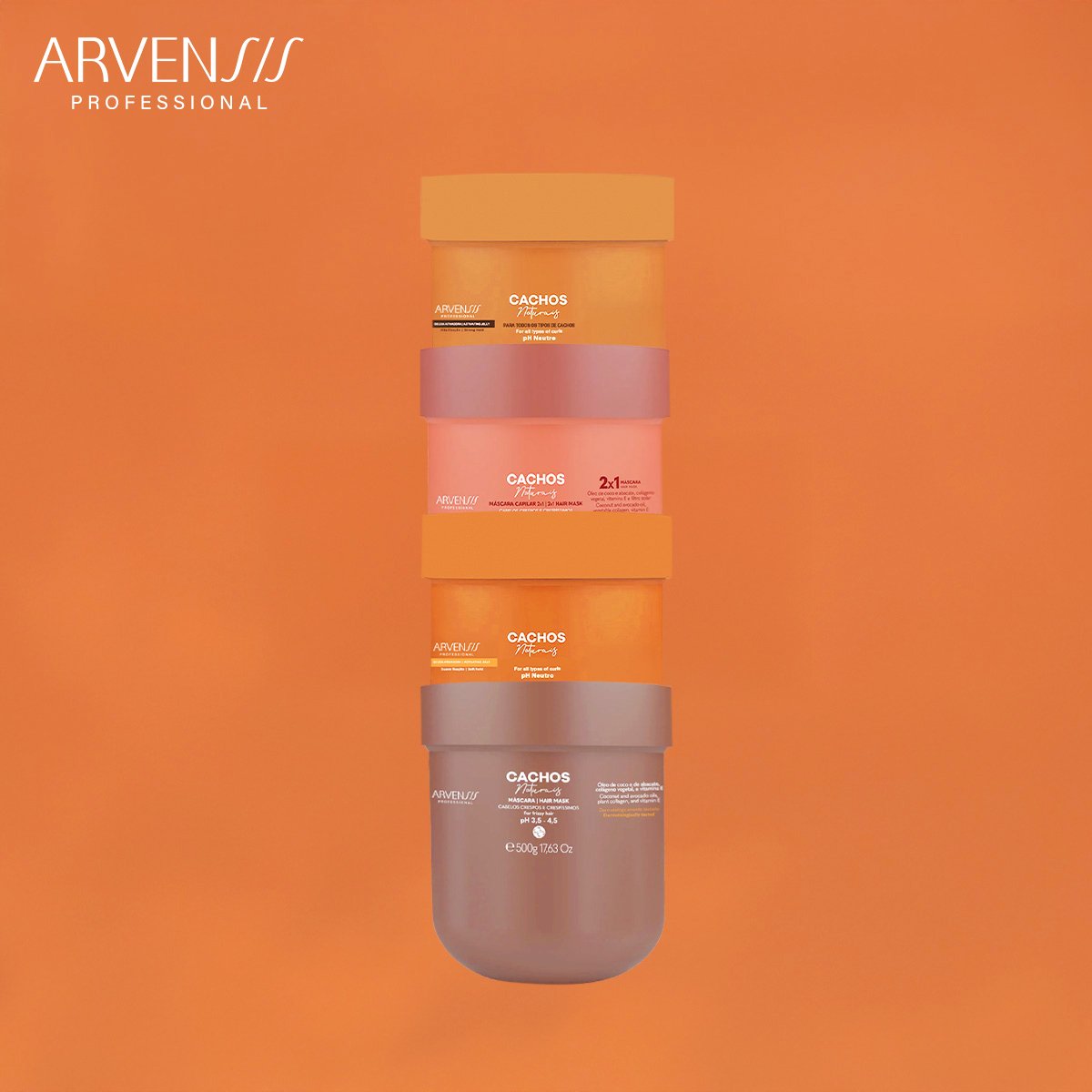 Arvensis Cachos Naturais Crespos e Crespissimos - Mascara Capilar 500g 500g 3