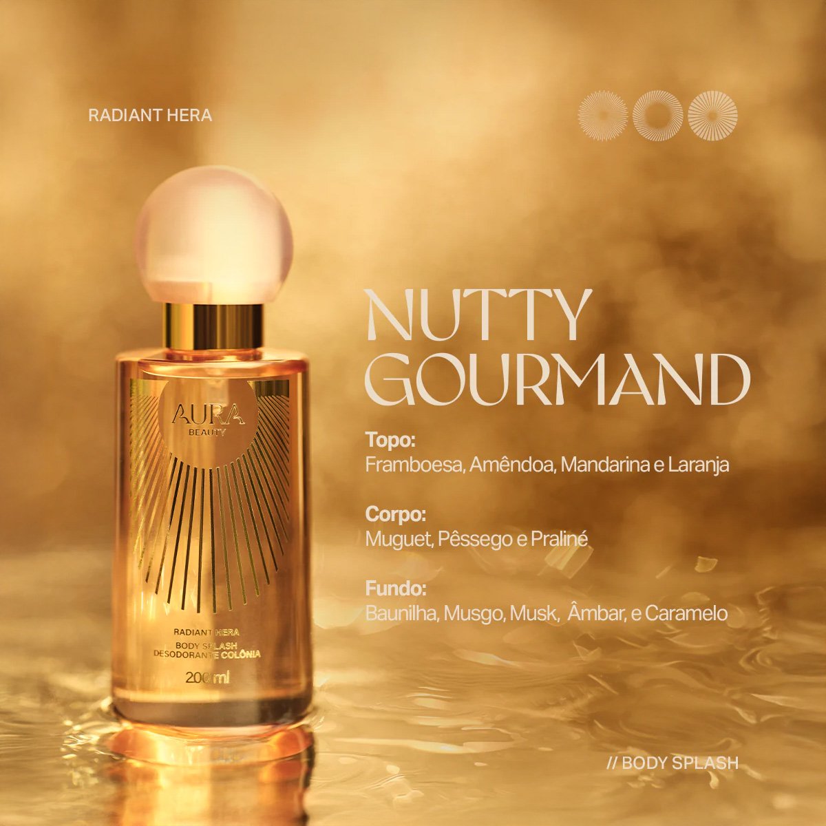 Kit Aura Beauty Radiant Hera Magic Butter Iluminador Body Splash (2 produtos) ÚNICO 3