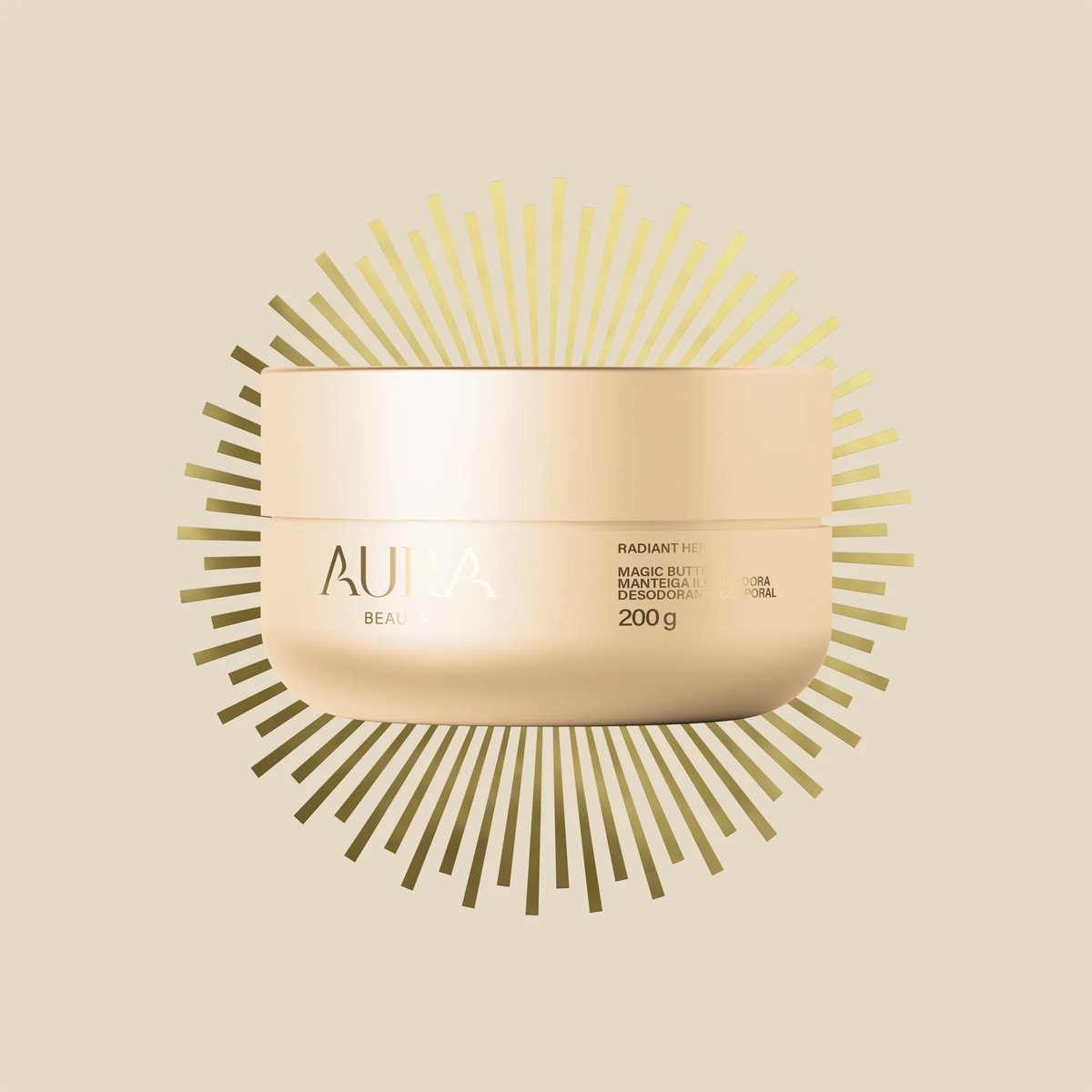 Kit Aura Beauty Radiant Hera Magic Butter Iluminador Body Splash (2 produtos) ÚNICO 4