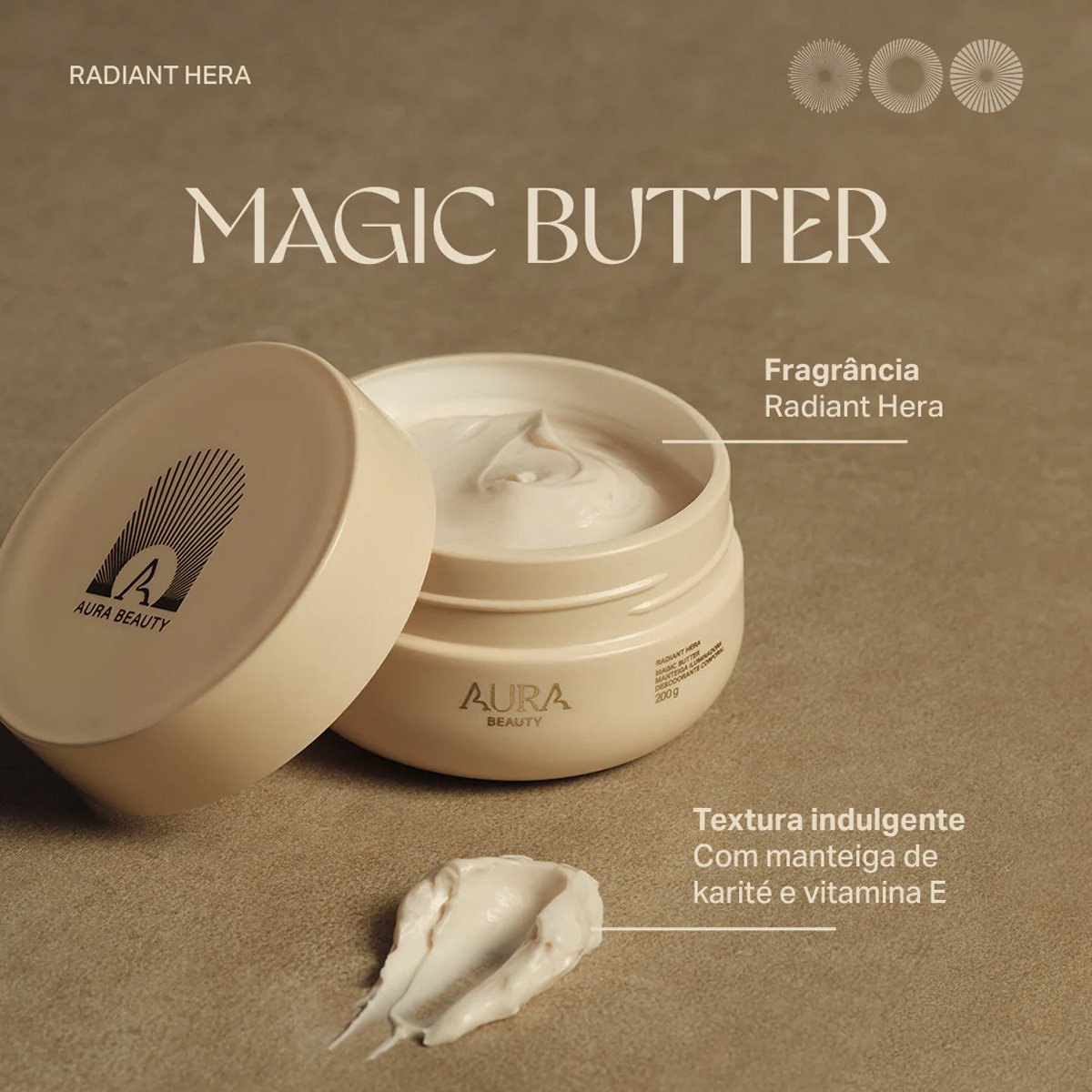 Kit Aura Beauty Radiant Hera Magic Butter Iluminador Body Splash (2 produtos) ÚNICO 5