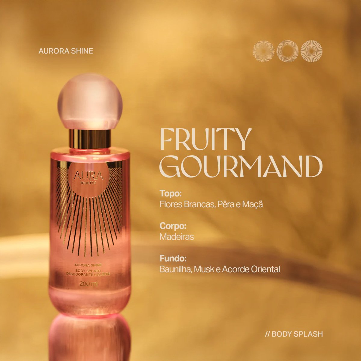 Kit Aura Beauty Aurora Shine Geleia Iluminadora Body Splash (2 produtos) ÚNICO 3