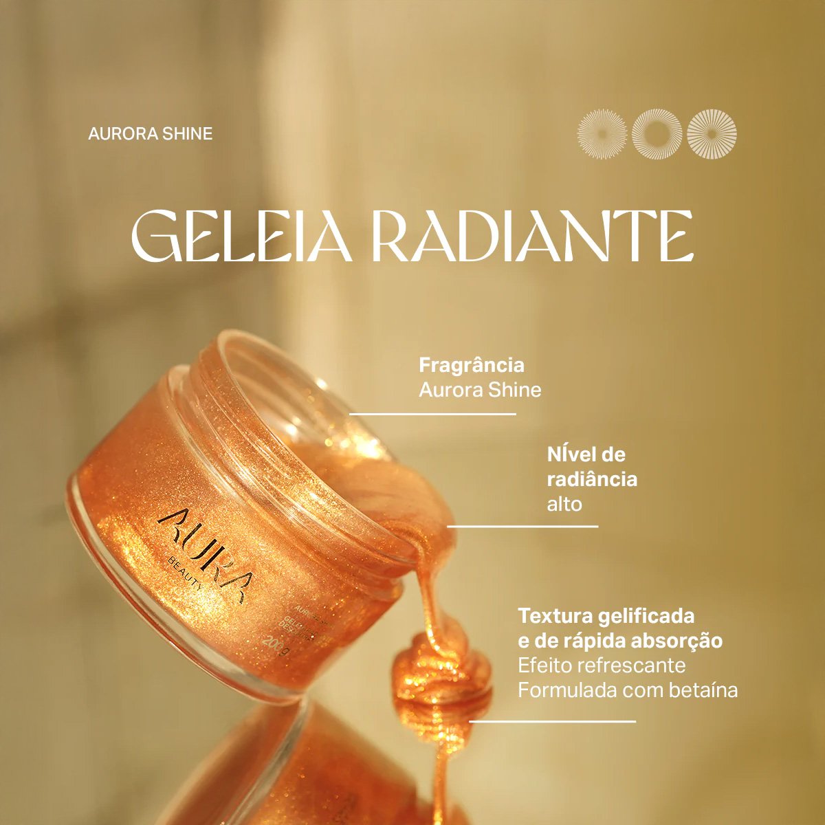 Kit Aura Beauty Aurora Shine Geleia Iluminadora Body Splash (2 produtos) ÚNICO 5