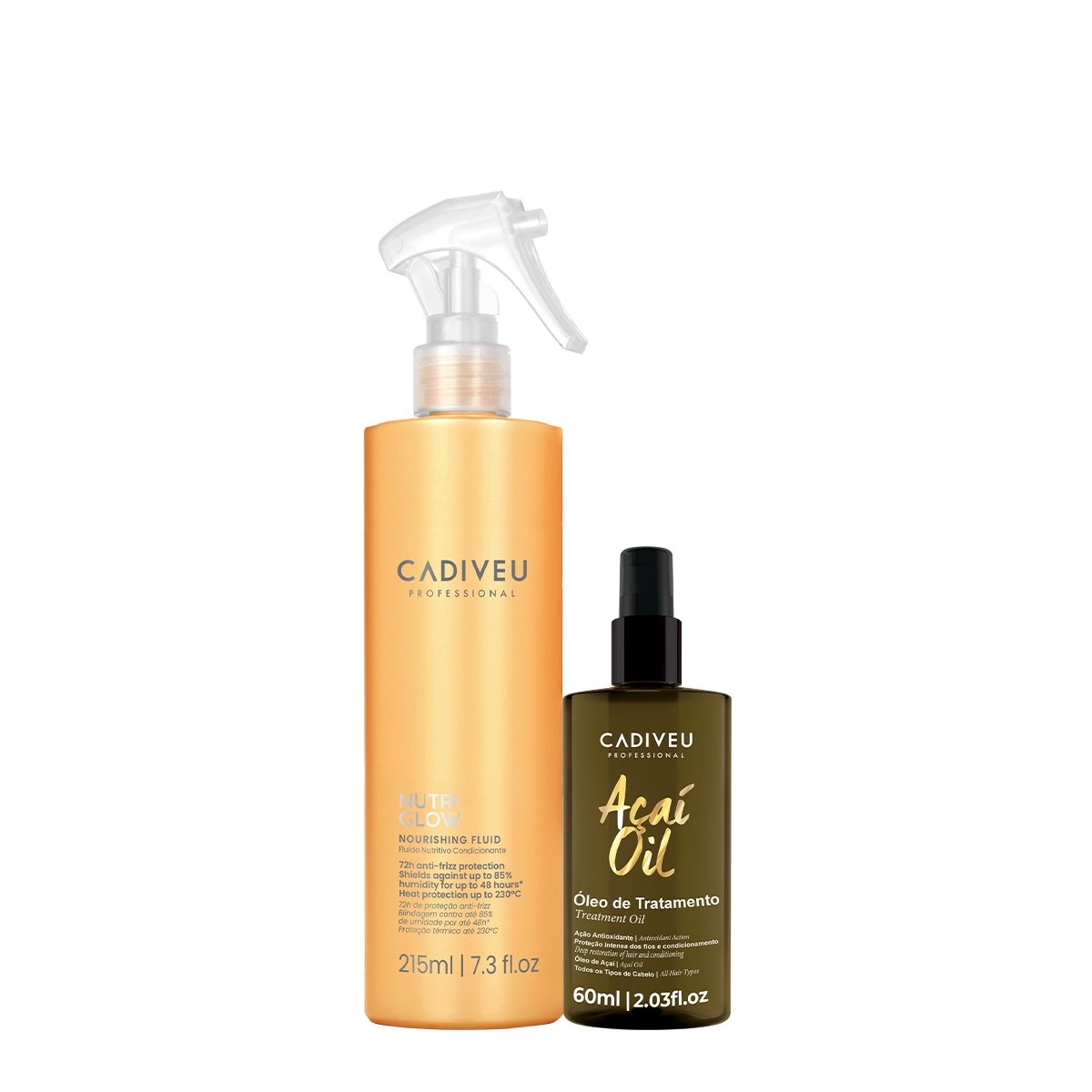 Kit Cadiveu Professional Nutri Glow Fluido e Acai Oil 60 (2 produtos)