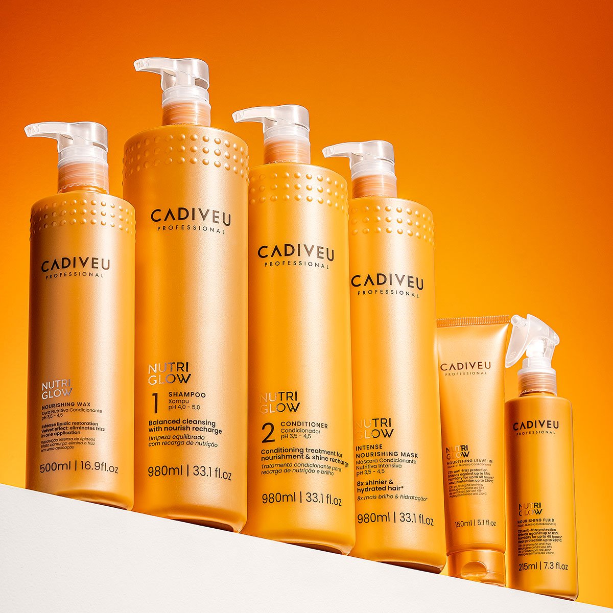 Kit Cadiveu Professional Nutri Glow Shampoo Mascara G e Acai Oil 60 (3 produtos) ÚNICO 2