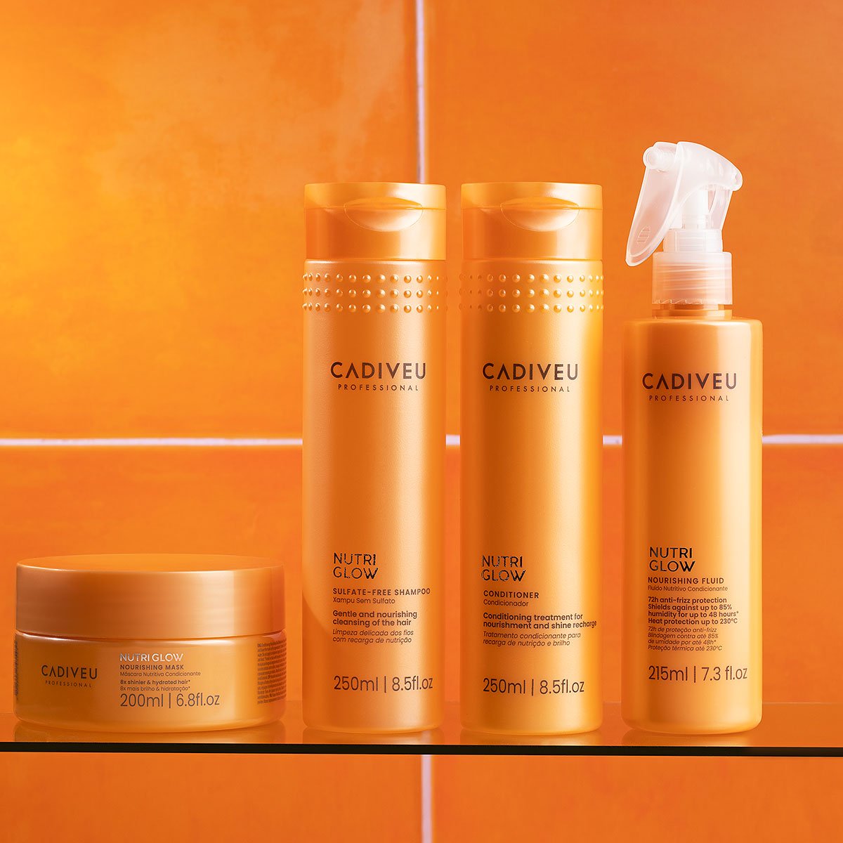 Kit Cadiveu Professional Nutri Glow Shampoo Condicionador Mascara P Fluido e Acai Oil 60 (5 produtos) ÚNICO 2