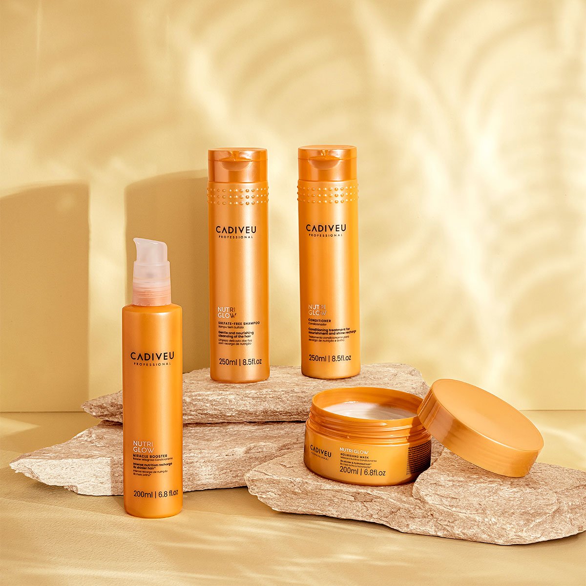 Kit Cadiveu Professional Nutri Glow Shampoo Condicionador Mascara Pre-Shampoo e Acai Oil 60 (5 produtos) ÚNICO 2