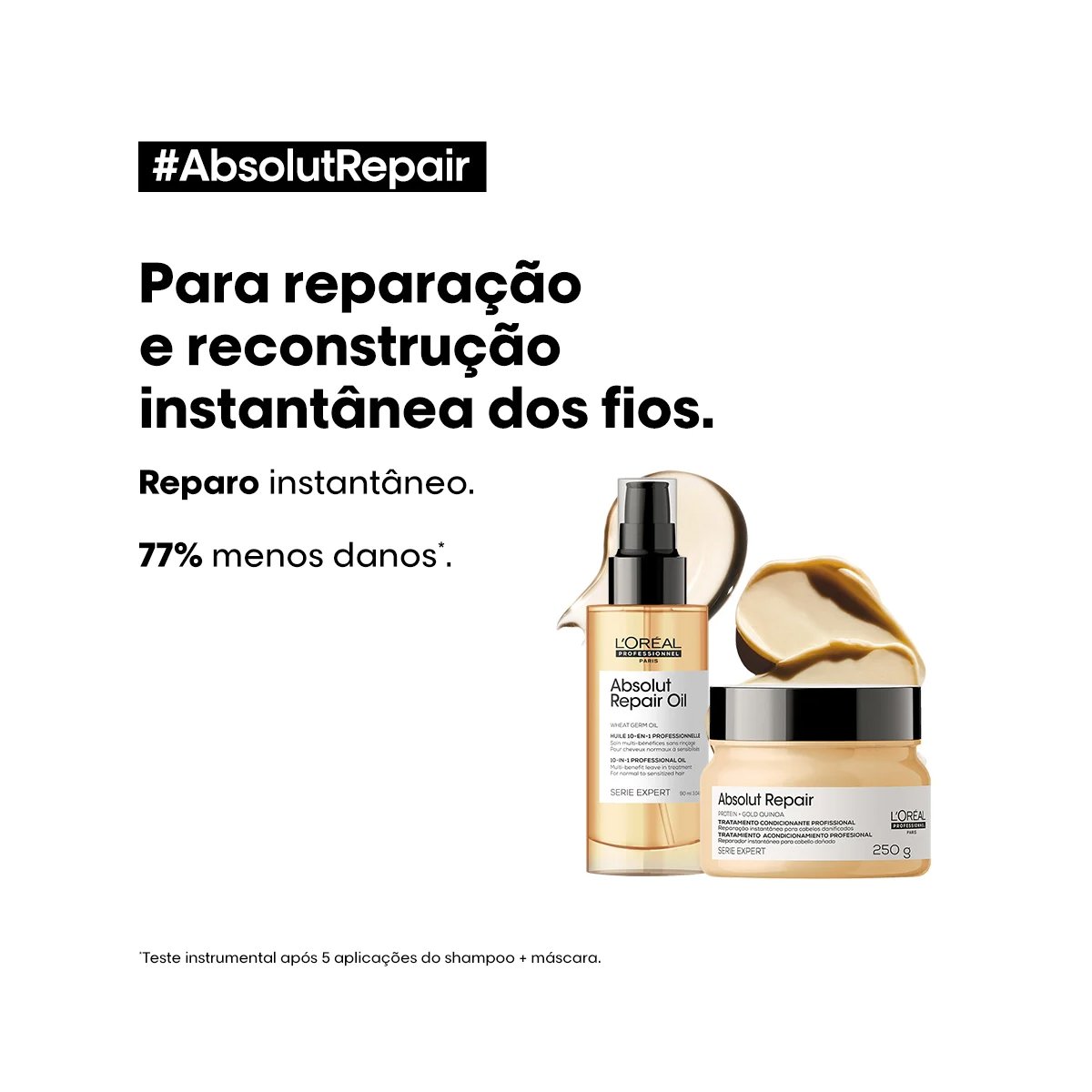 LOreal Professionnel Kit Absolut Repair Mascara Oil (2 produtos) ÚNICO 2