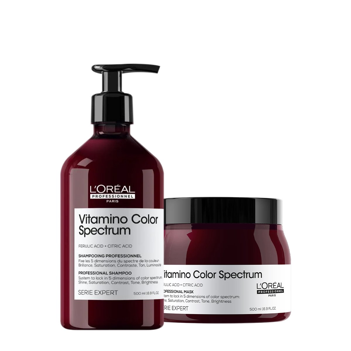 Kit LOreal Professionnel Vitamino Color Spectrum Shampoo Mascara 500 (2 produtos)