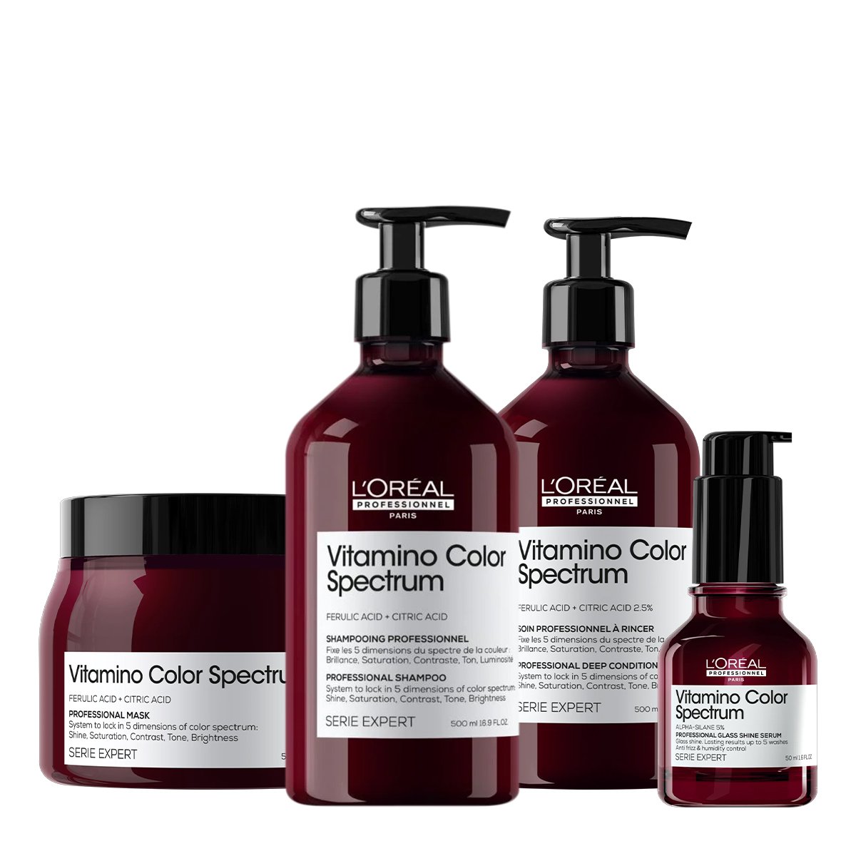 Kit LOreal Professionnel Vitamino Color Spectrum Hair Care Total 500 (4 produtos) ÚNICO 1