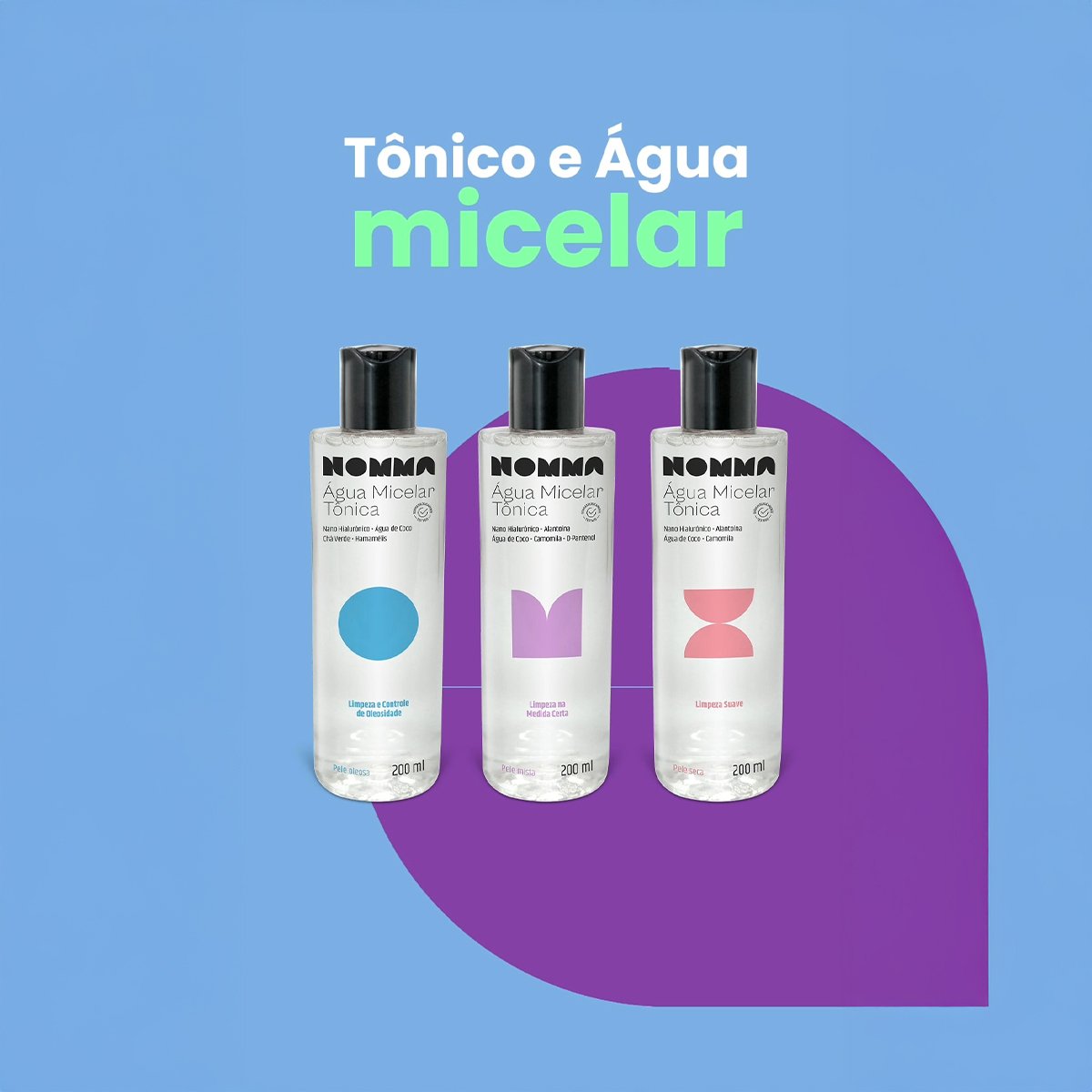 Nomma Healthy Micelar Pele Oleosa - Agua Micelar 200ml 200ml 3