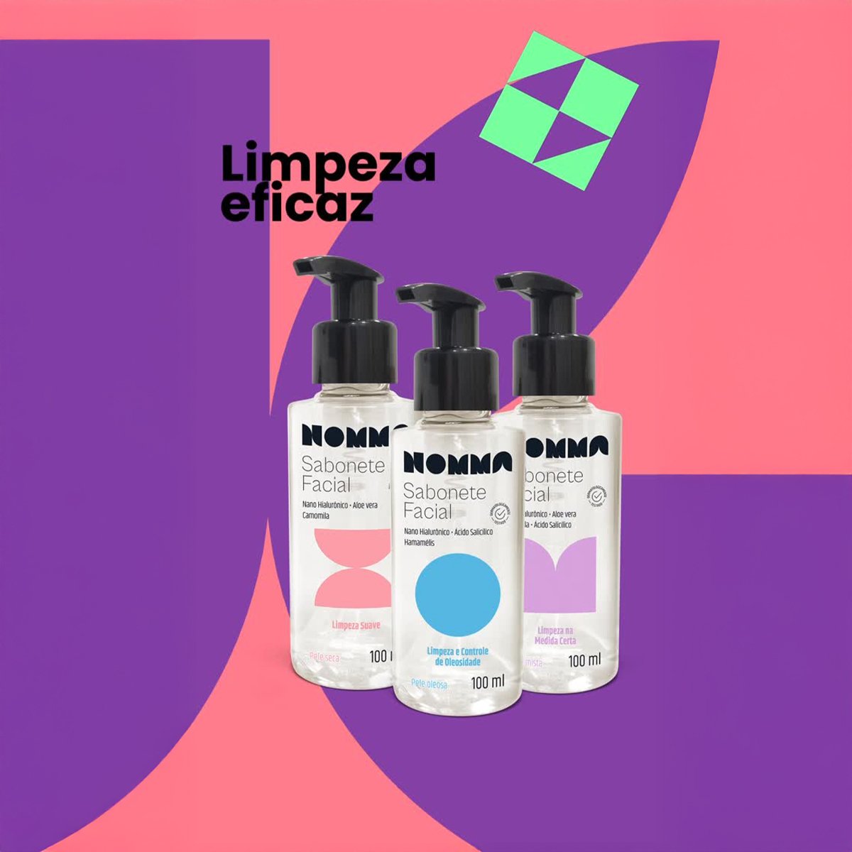 Nomma Healthy Pele Seca - Sabonete Facial 100ml 100ml 3