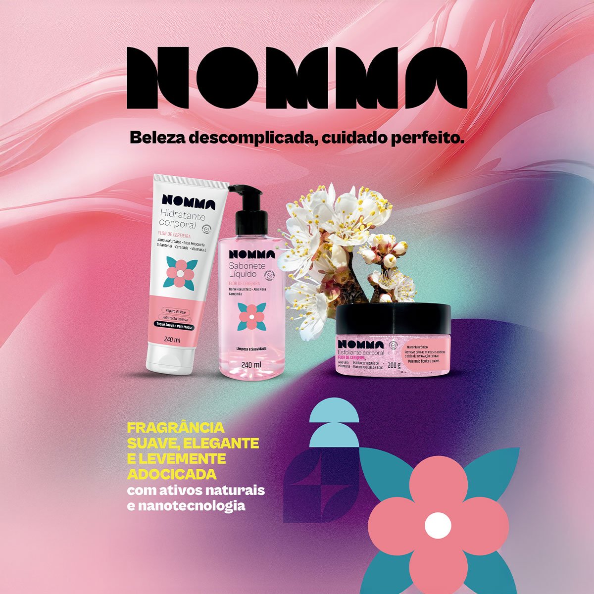 Nomma Healthy Flor de Cerejeira - Esfoliante Corporal 200g 200g 3