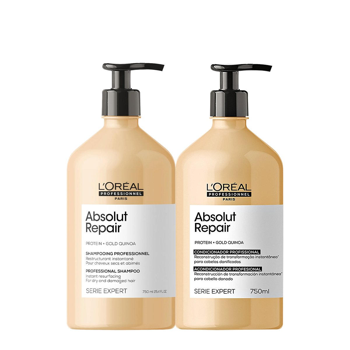 Kit LOreal Professionnel Absolut Repair Gold Duo 750 (2 produtos) ÚNICO 1