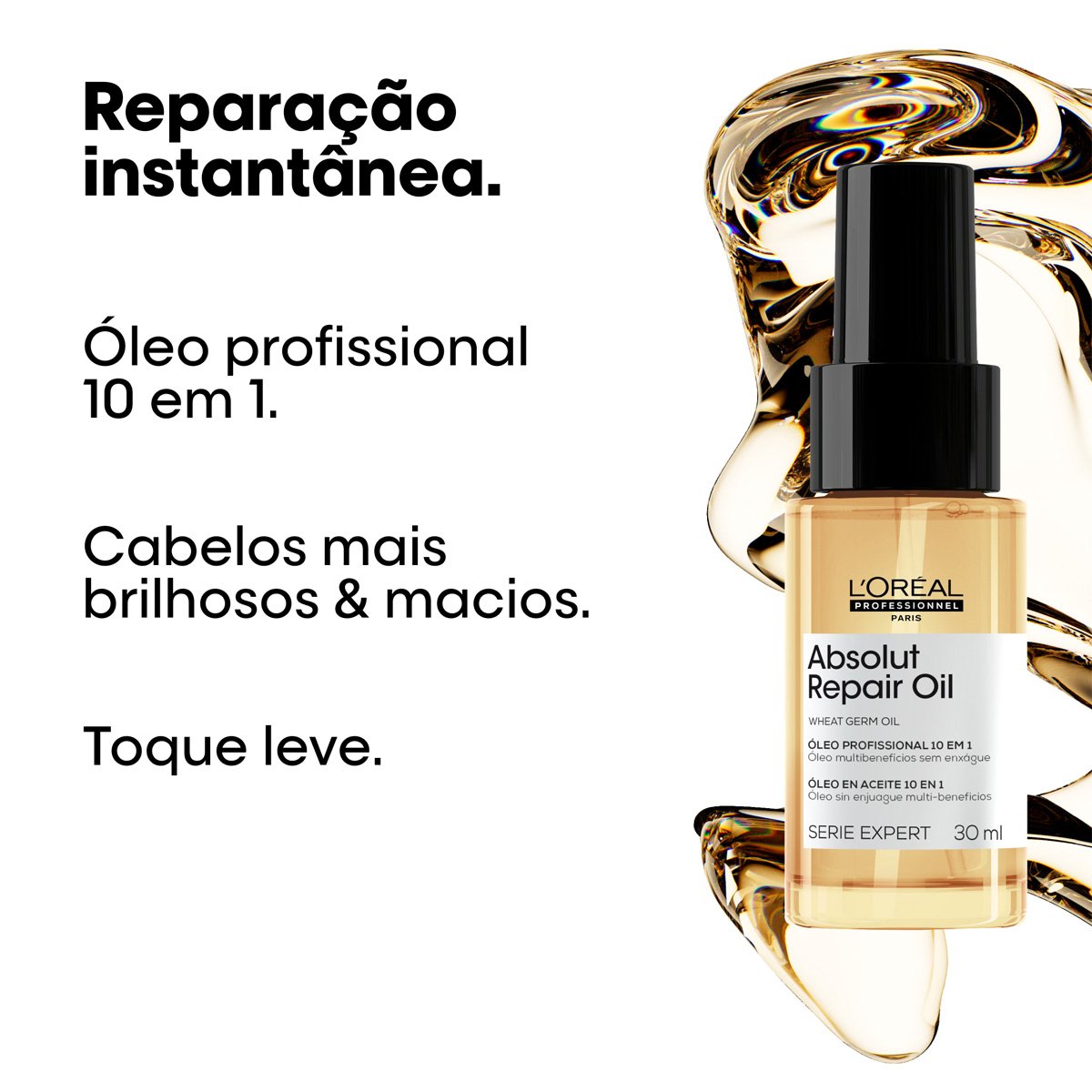 Kit LOreal Professionnel Absolut Repair Gold Home Care Oil 30 (4 produtos) ÚNICO 4