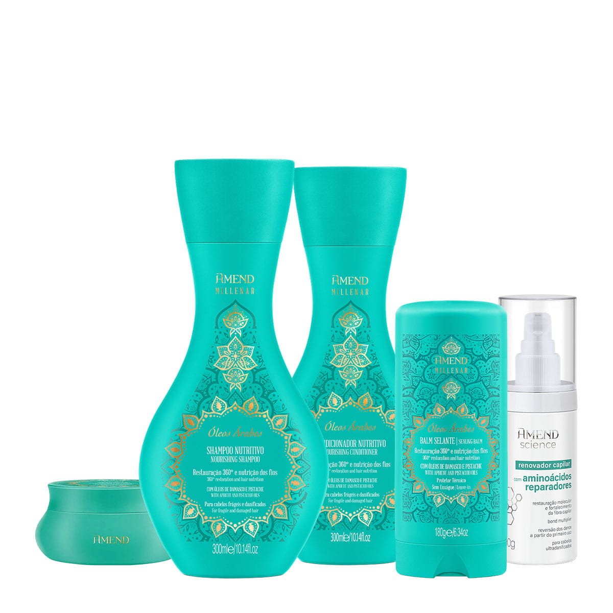 Kit Amend Millenar Oleos Arabes Science Hair Care Total (5 produtos)